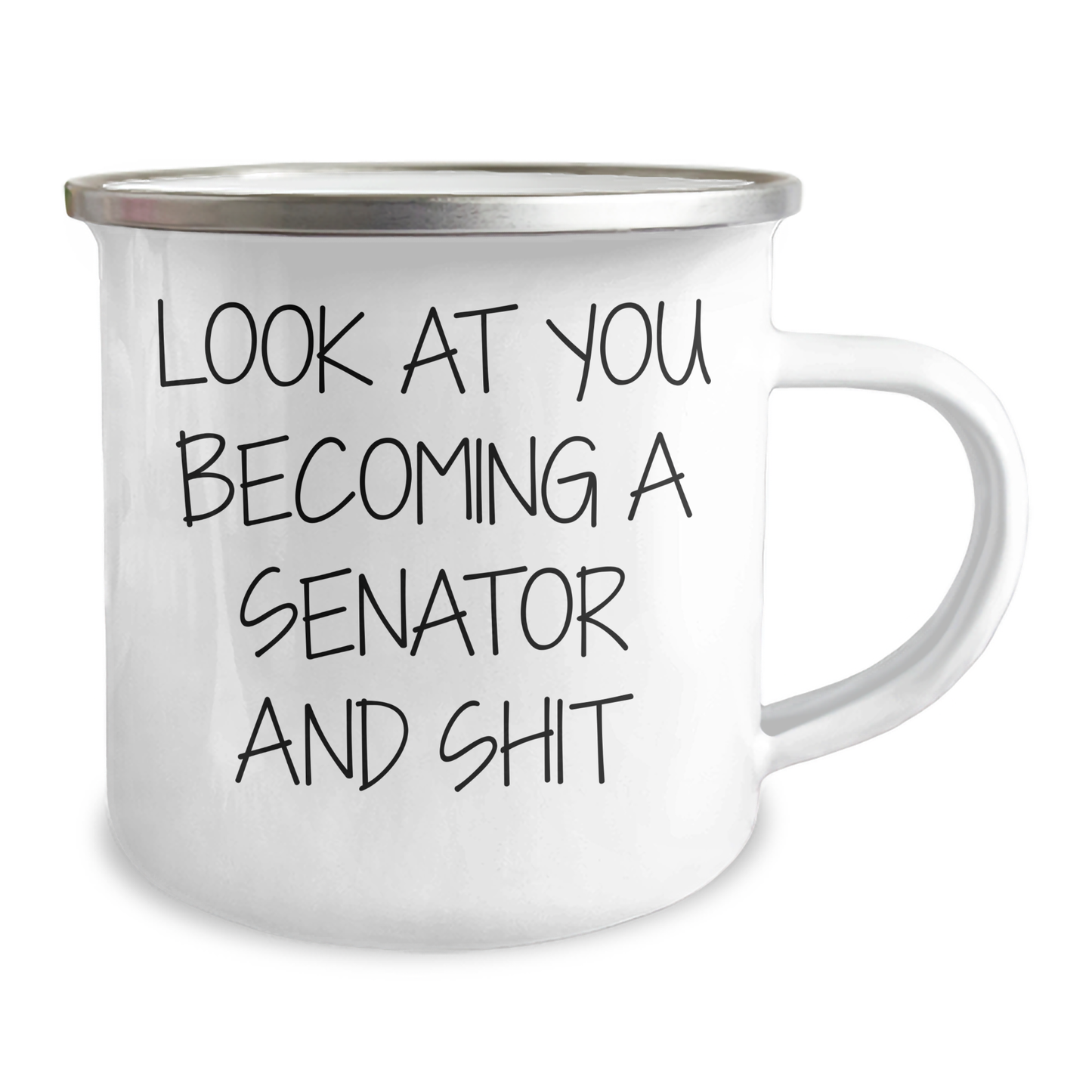 Senator Gifts for Men, Funny Camping Mug for Graduation, 'Look At You Becoming A Senator And Shit' Quote, Gifts from Family, Friends, Coworkers, or Men, Unique Graduation Gifts - Image 2