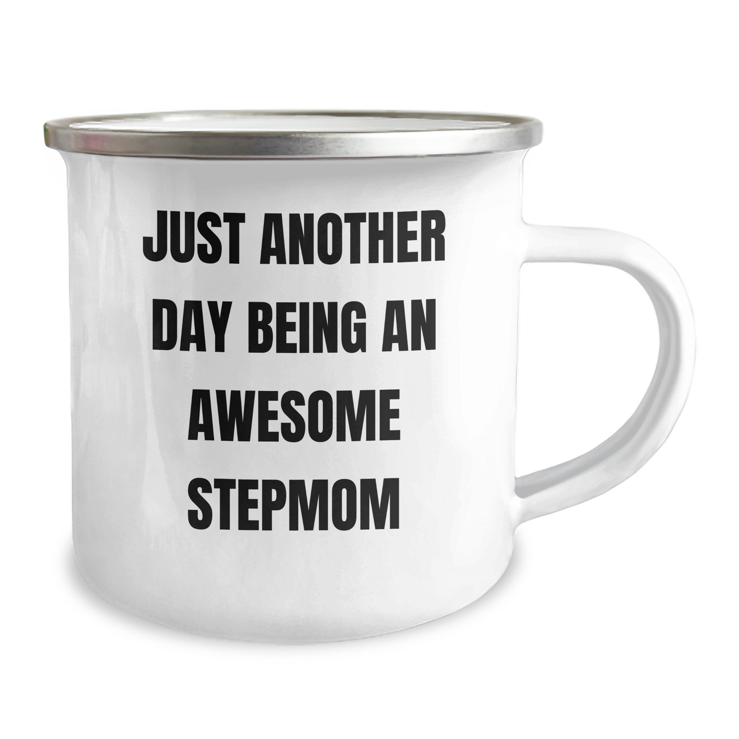 Funny Stepmom Gifts, Just Another Day Being An Awesome Stepmom, 12 oz Camping Mug for Graduation, Gifts from Family to Stepmom, Stepmom Unique Gifts - Image 2