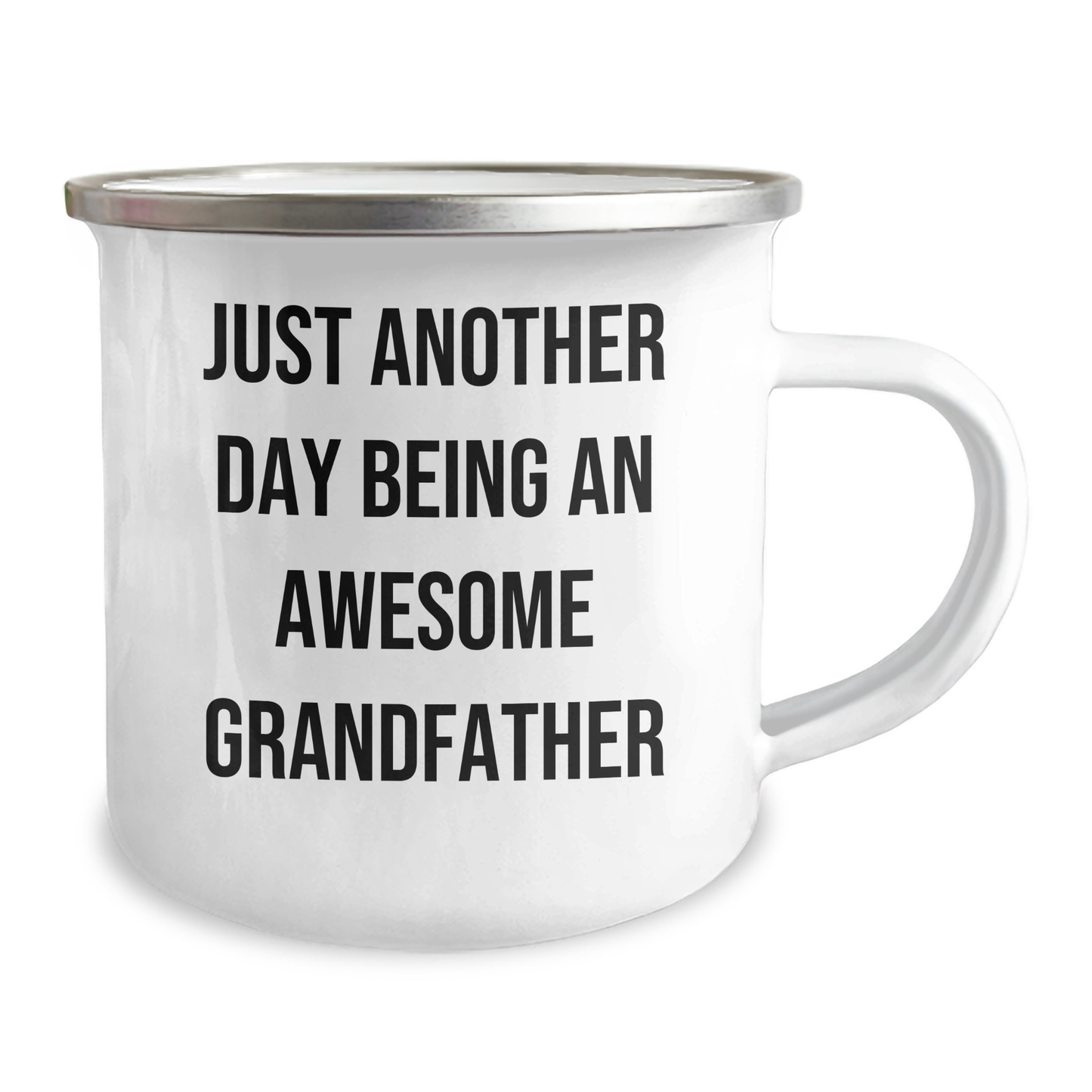 Grandfather Gifts from Men, Just Another Day Being An Awesome Grandfather Funny Camping Mug for Graduation - Image 2