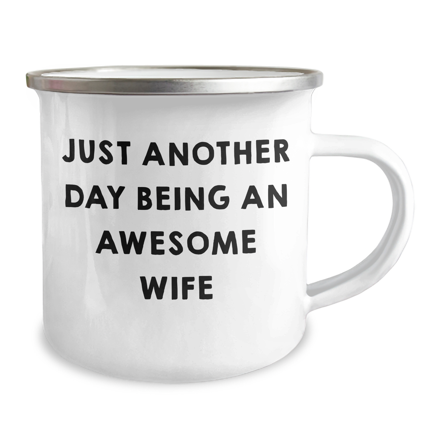 Funny Wife Gifts from Men - Just Another Day Being An Awesome Wife, Camping Mug for Wife, Graduation Unique Gifts - Image 2