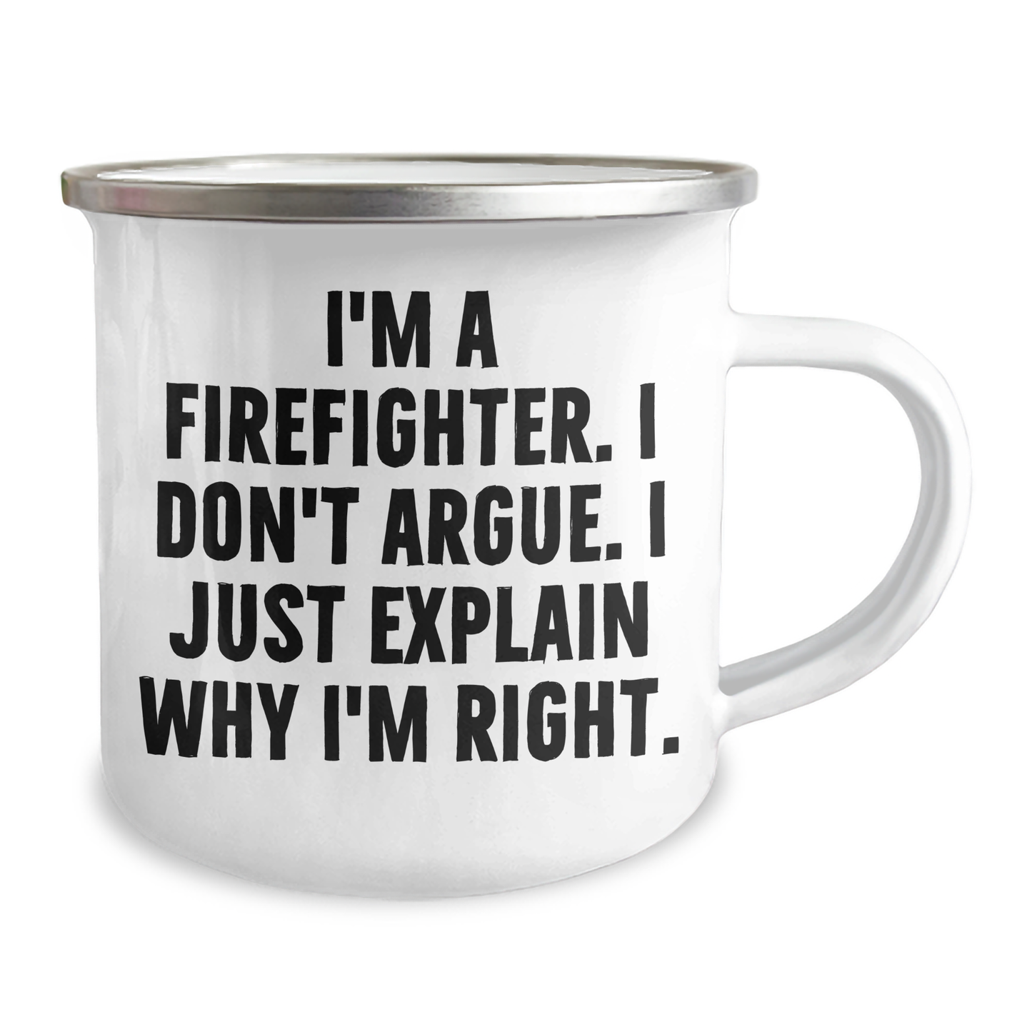Funny Firefighter Gifts from Friends and Family - Camping Mug for Graduation with Inspirational Quote - Image 2
