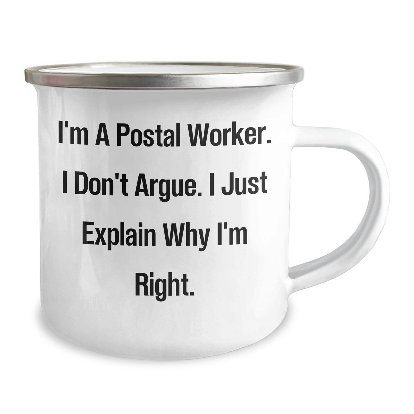 Funny Postal Worker Gifts from Friends, Family, Coworkers - 'I'm A Postal Worker. I Don't Argue. I Just Explain Why I'm Right.' Graduation Unique Gifts for Postal Worker Men, Women - Image 2