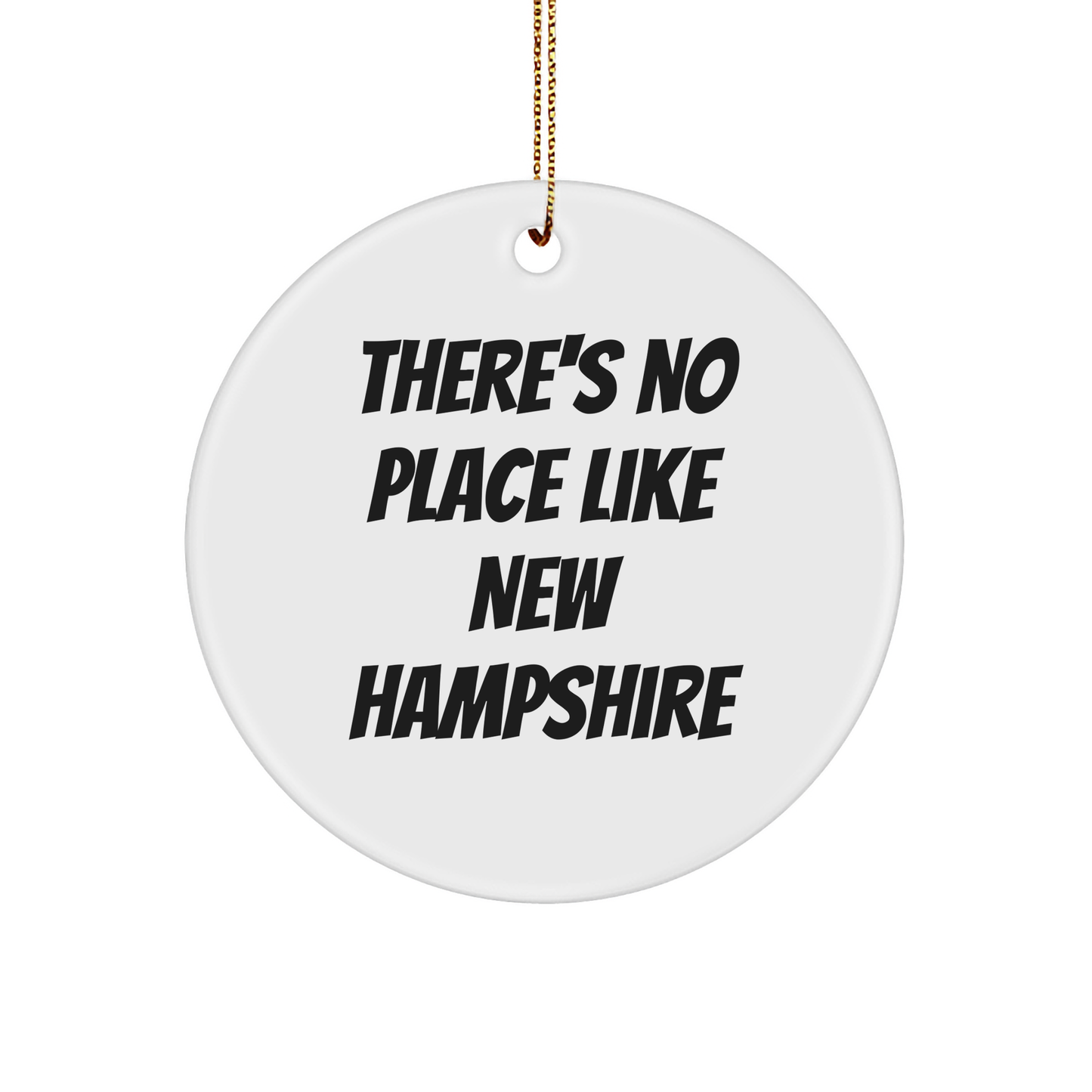 New Hampshire Circle Ornament Gifts from Friends for Men Christmas Memorable Present - Image 1