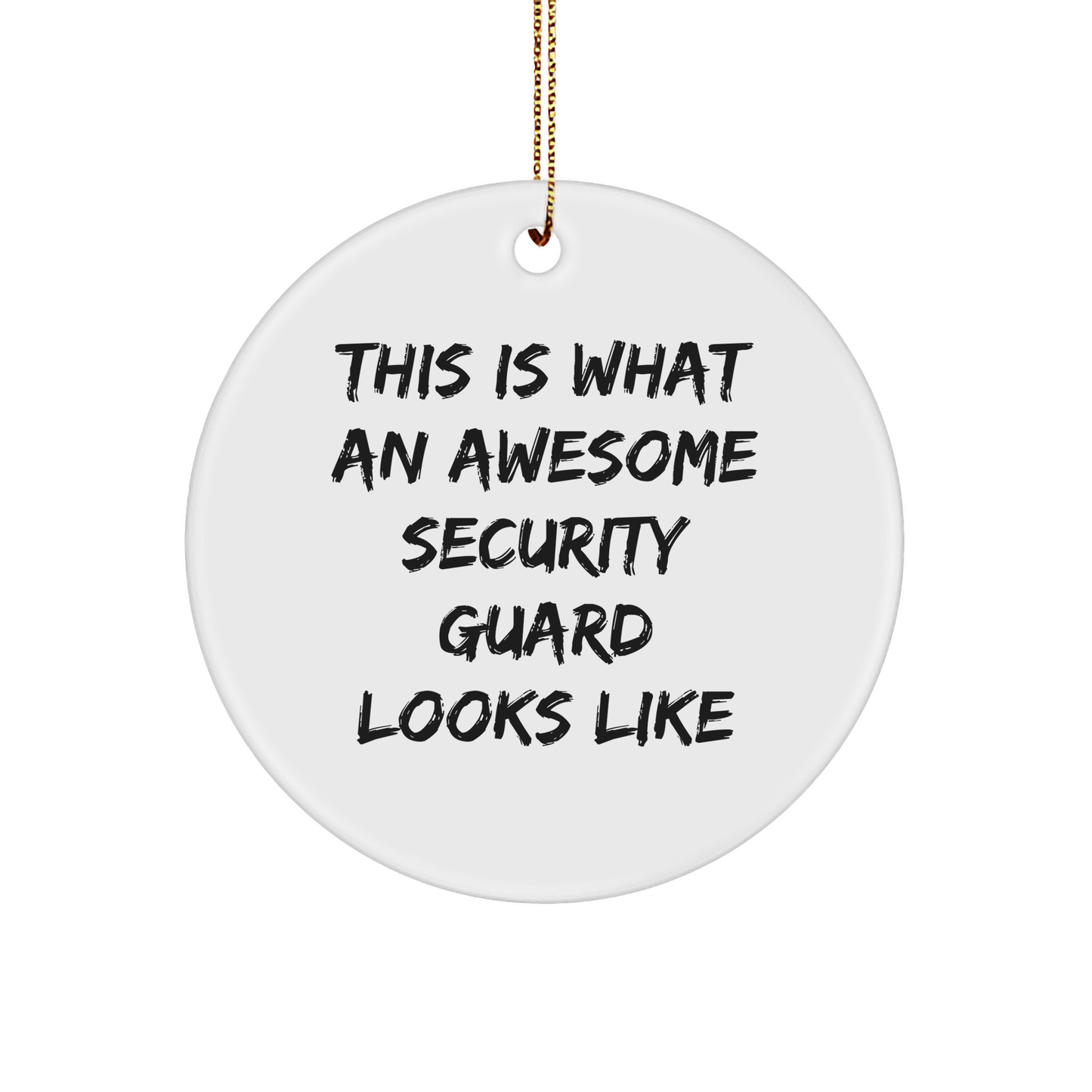 Security Guard Circle Ornament: A Heartwarming Gift for Christmas - Image 1