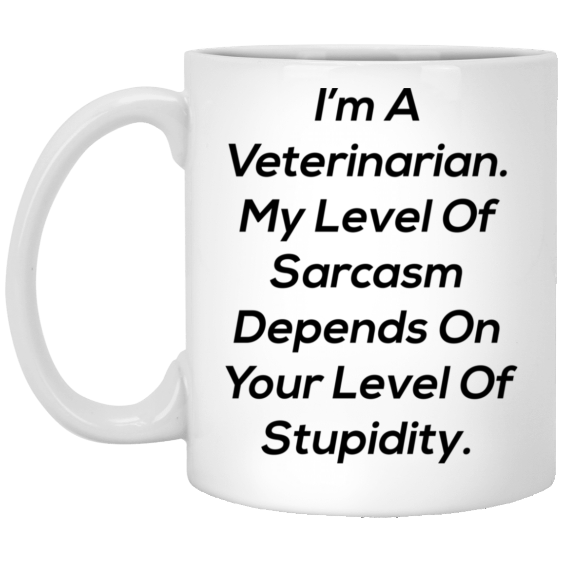 Veterinarian Ceramic Coffee Mug - Sarcasm Level Design | Christmas Gift