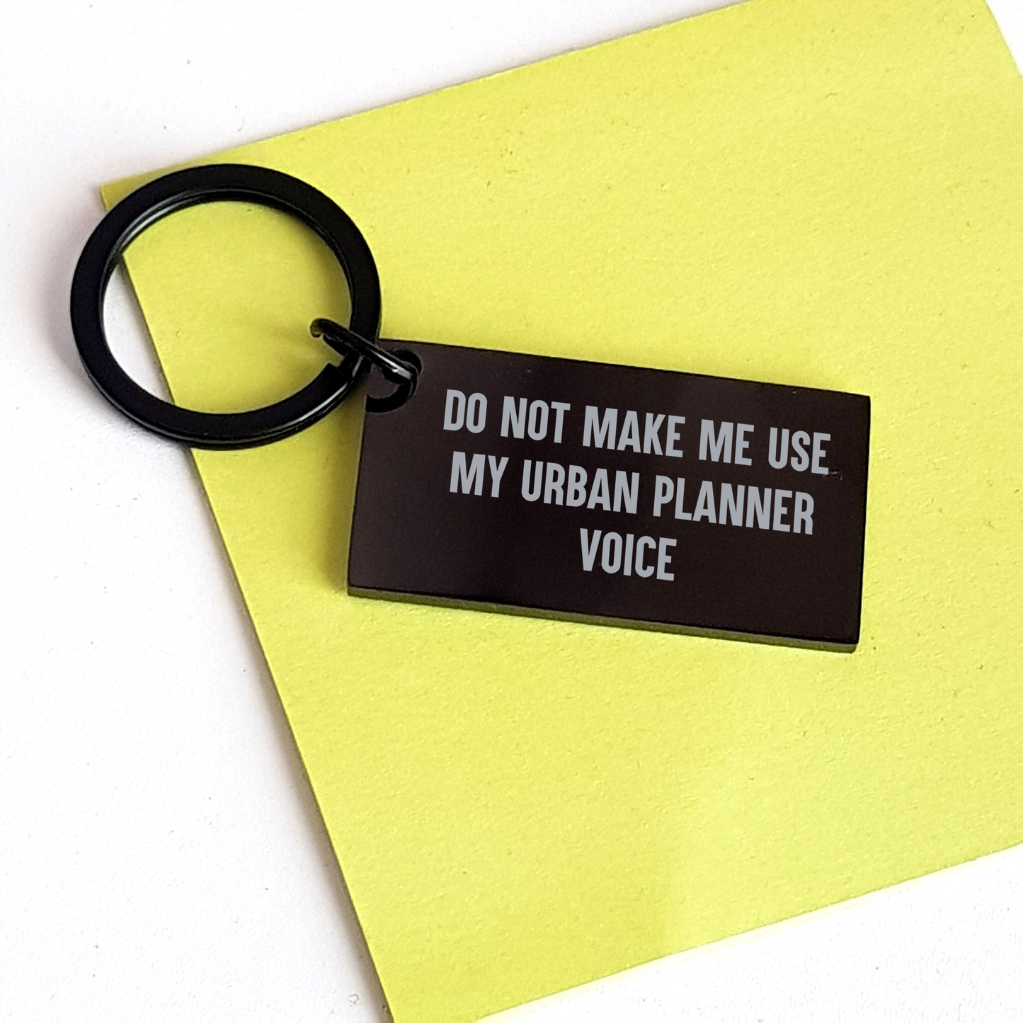 Urban Planner Humor Keychain, Gifts from Men to Urban Planner Friends, 'Do Not Make Me Use My Urban Planner Voice' Engraved Stainless Steel Keychain, Mother's Day Unique Gifts - Image 3
