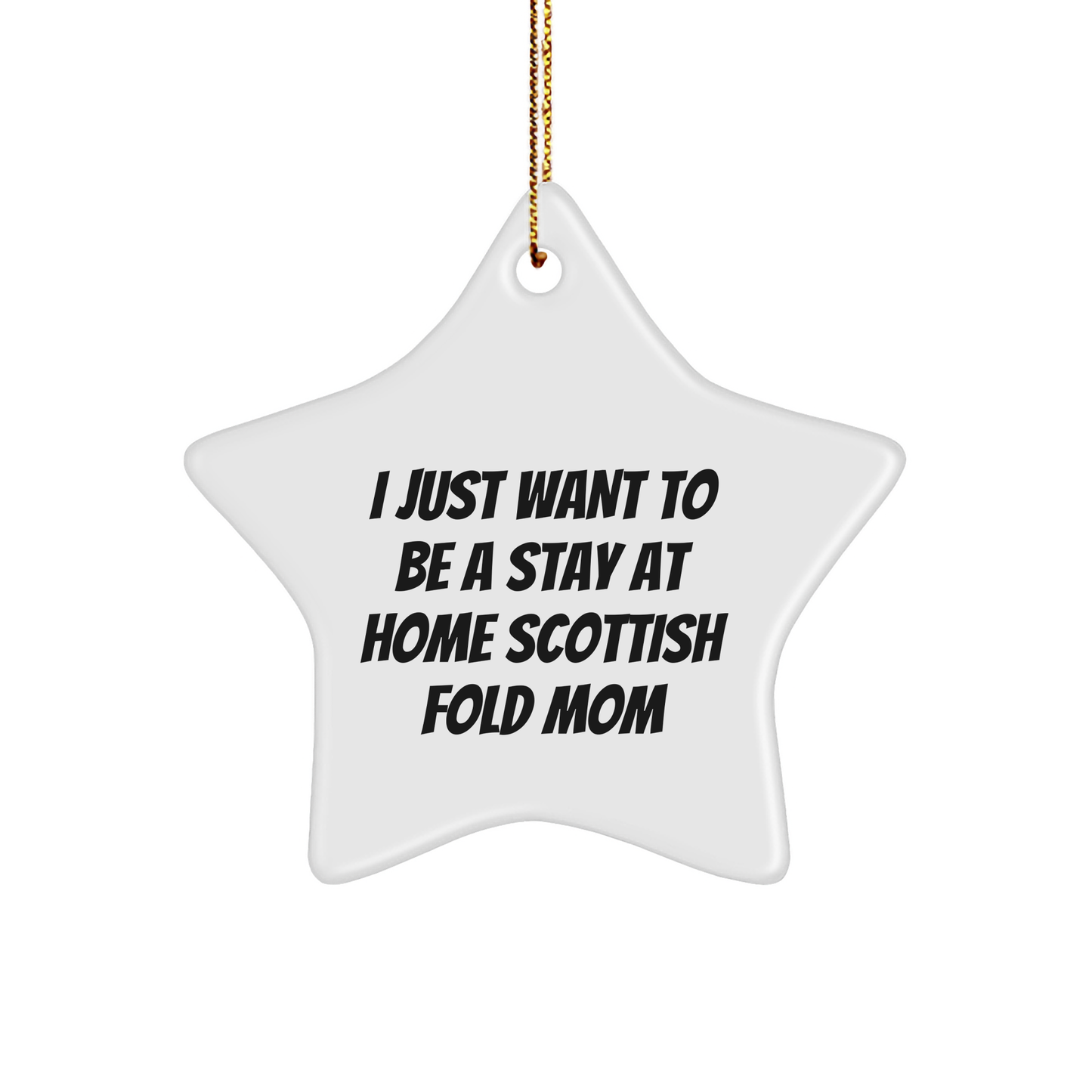 Scottish Fold Cat Mom Star Ornament, Gifts from Family, for Scottish Fold Cat Lovers, Funny Quote, Christmas Unique Gifts - Image 1