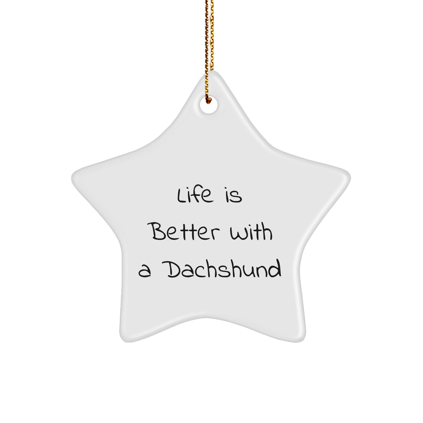 Dachshund Dog Star Ornament Gifts from Family to Dachshund Dog Lovers Funny Christmas Star Ornament - Image 1