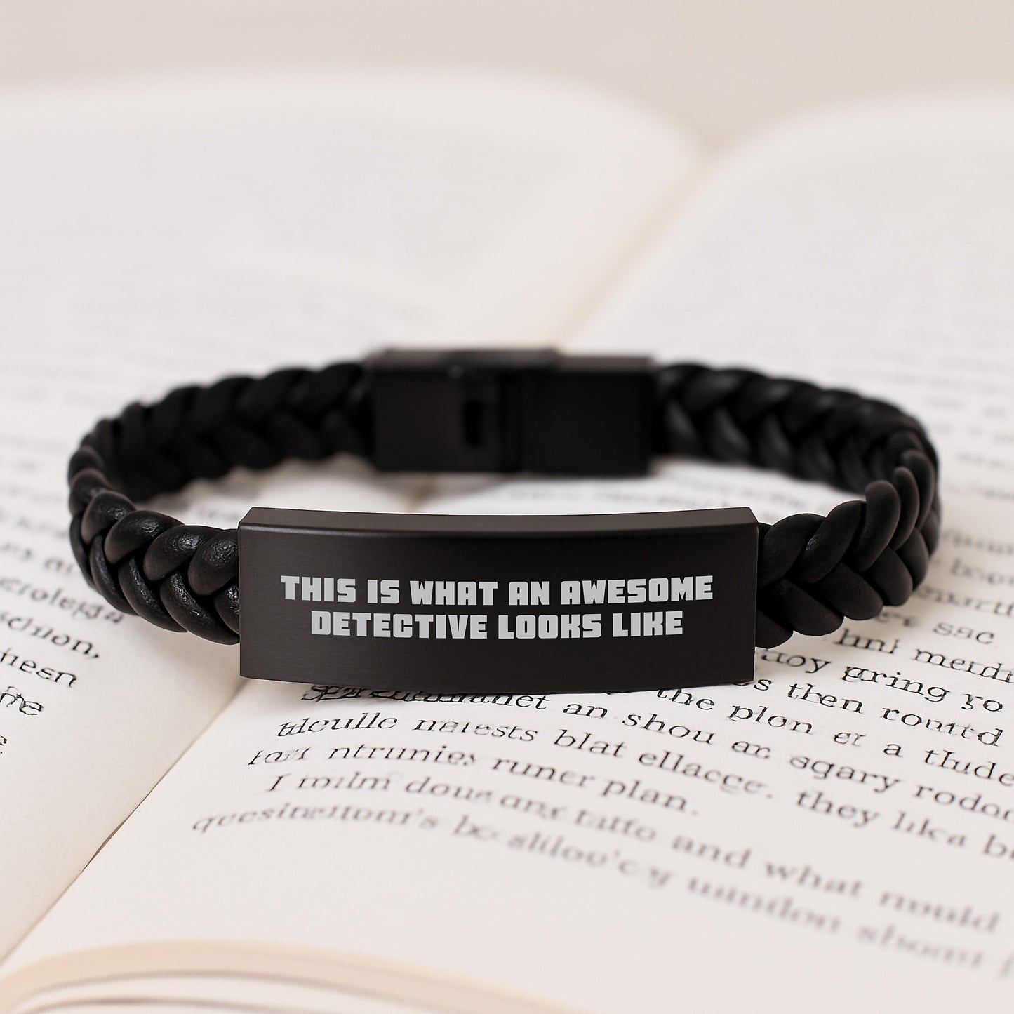 Detective Interlaced Leather Bracelet for a Best Friend Birthday Gift - Image 3