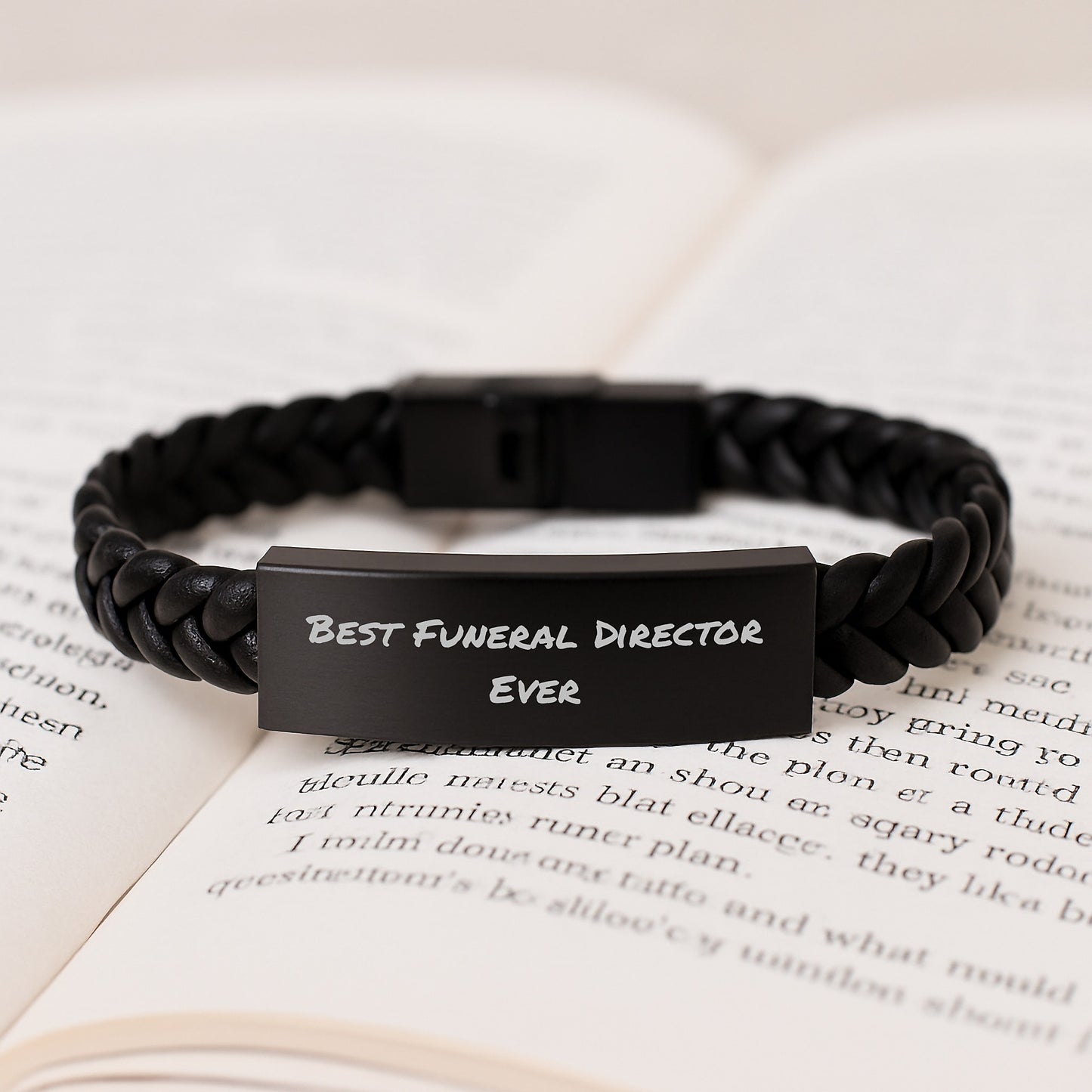 Best Funeral Director Ever Leather Bracelet for Him Birthday Gift - Image 3
