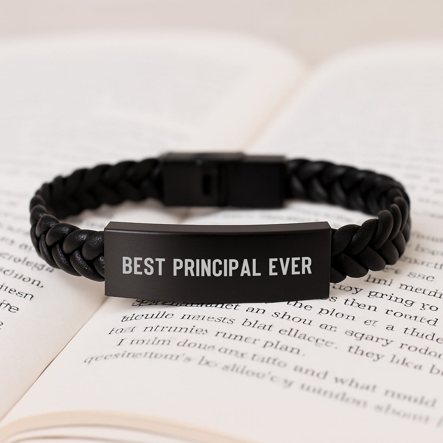 Principal Keepsake Interlaced Leather Bracelet for Him Birthday Gift - Image 3