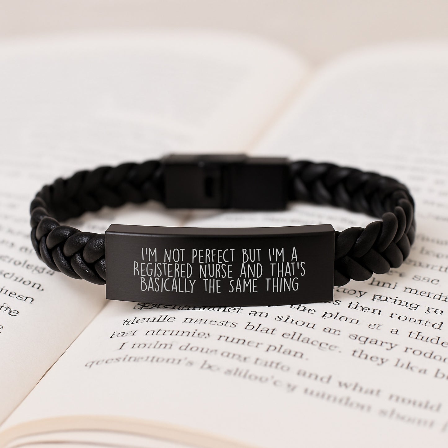 Birthday Gift Keepsake Interlaced Leather Bracelet for Him – Registered - Image 3