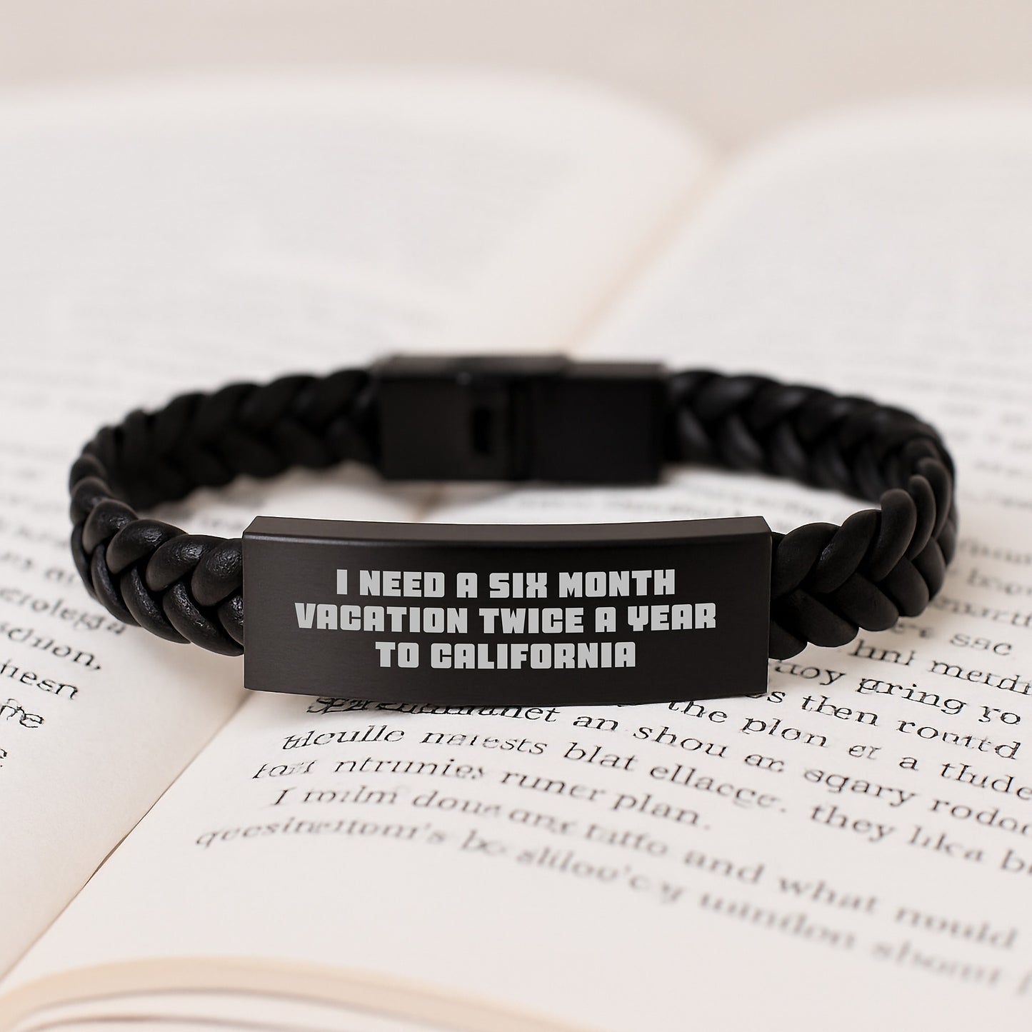 California Interlaced Leather Bracelets Funny Quote - Gifts for California Lovers from Men - Mothers Day Unique Gifts for Women - Image 3
