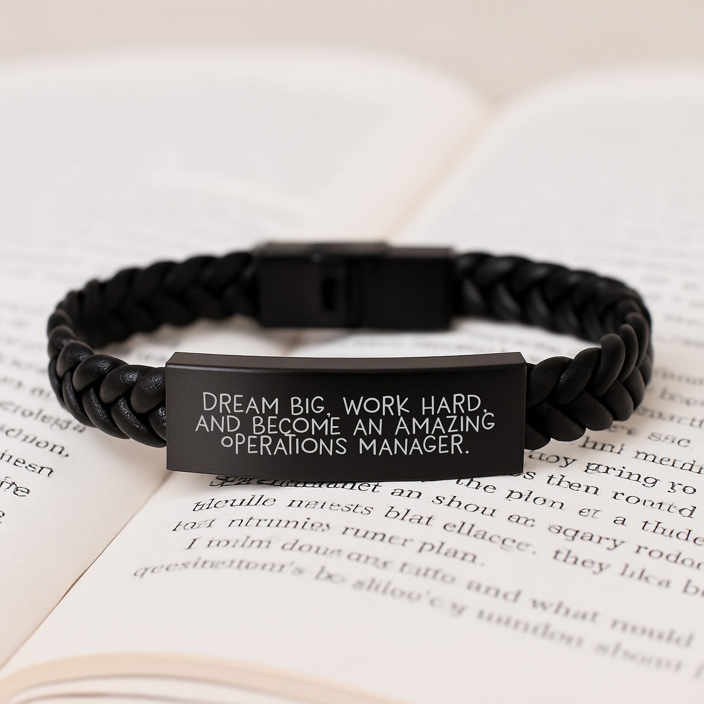 Operations Manager Keepsake Leather Bracelet for Him Birthday Gift - Image 3