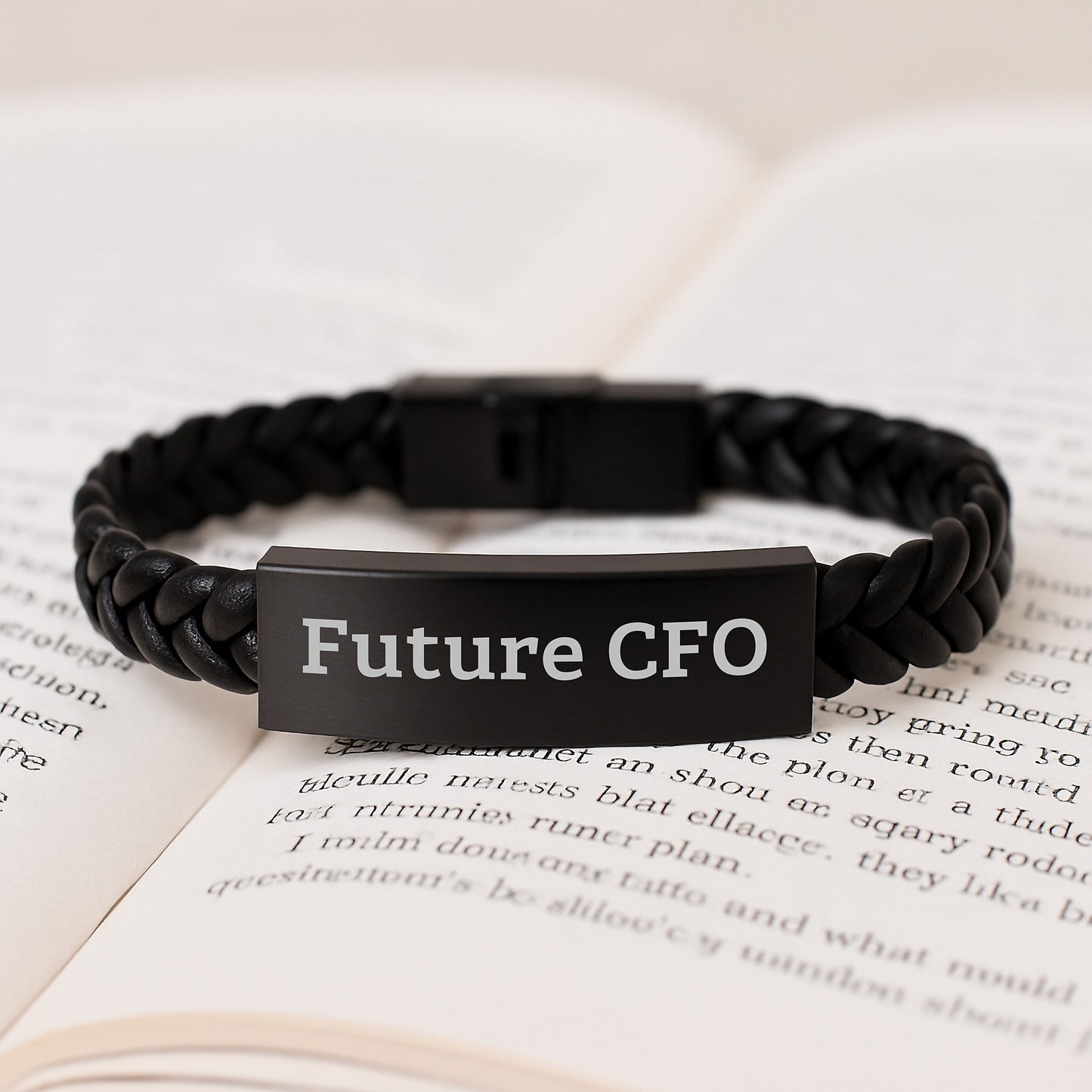 Funny Future CFO Quote Interlaced Leather Bracelet Gifts for Men Friends Coworkers Family from Men - Image 3