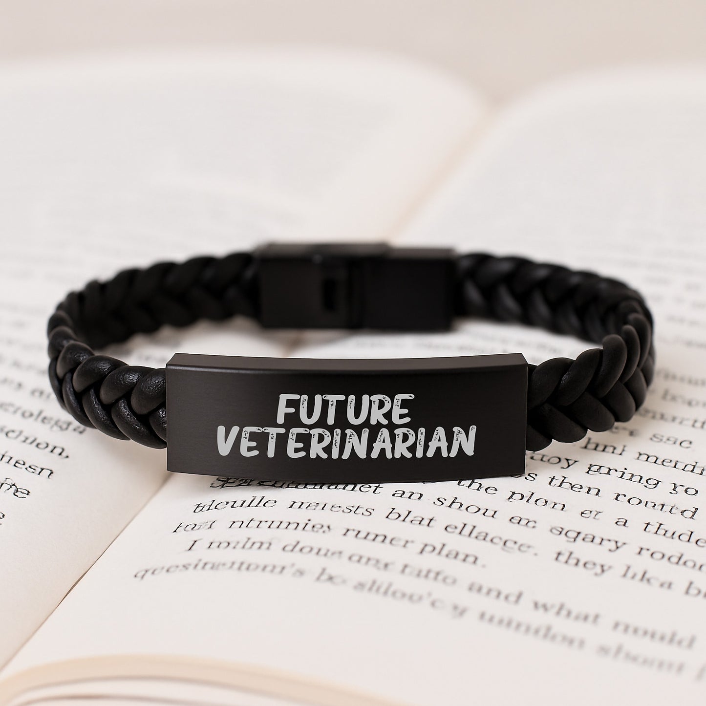 Funny Future Veterinarian Gifts from Mom Dad Friends Family - Inspirational Interlaced Leather Bracelet for Veterinarian Graduation Unique Gifts - Image 3