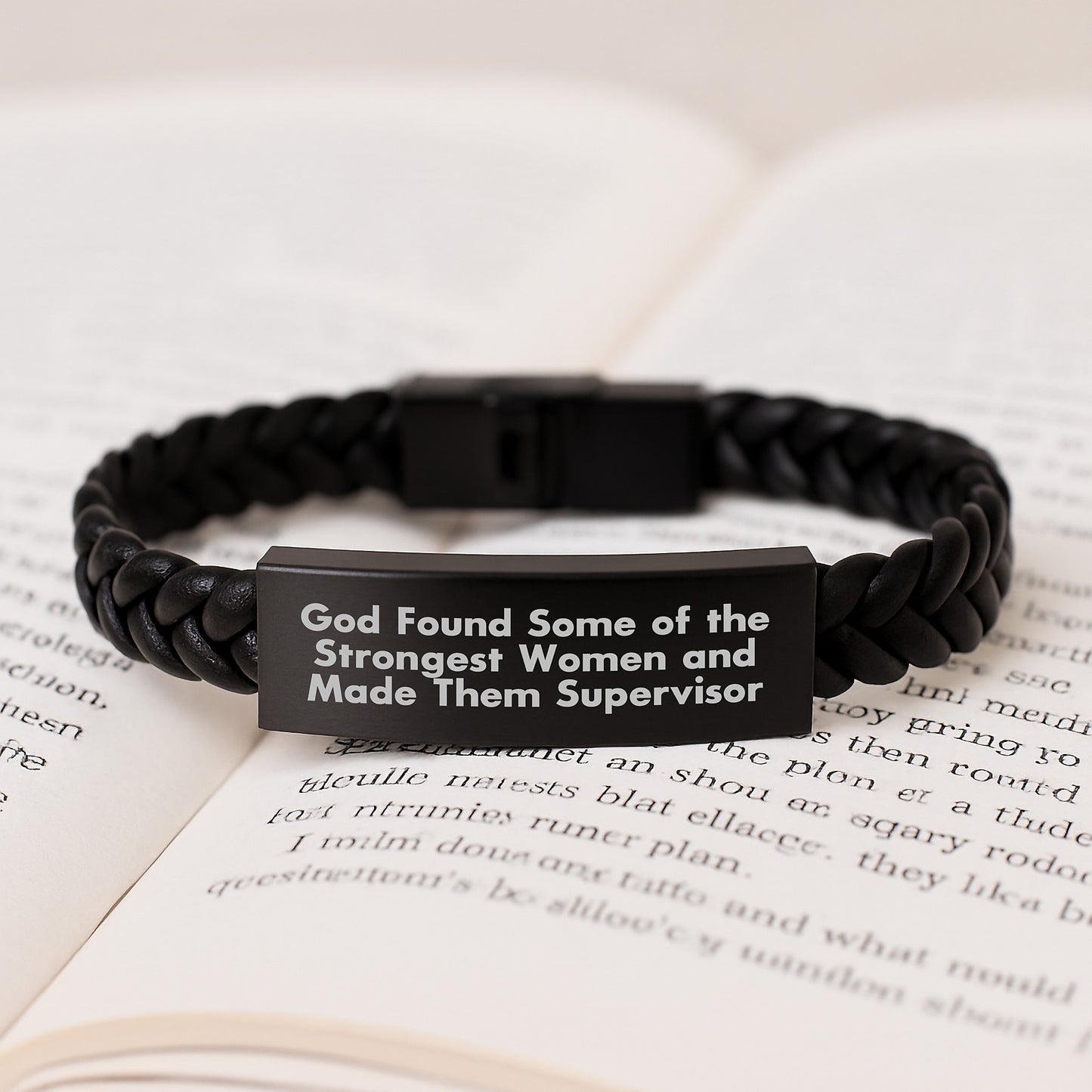 Funny Supervisor Gifts Supervisor Quote Interlaced Leather Bracelet for Men Women Coworkers Friends Family Graduation Unique - Image 3