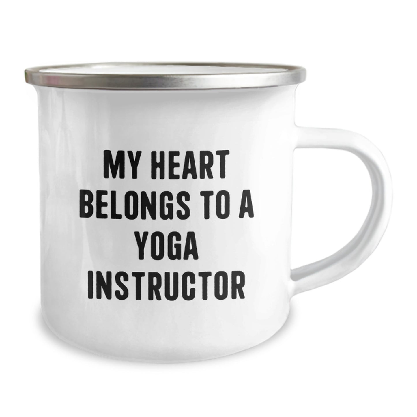 Funny Yoga Instructor Gifts from Mom - My Heart Belongs To A Yoga Instructor, Birthday Unique Gifts for Yoga Instructor Friends, Camping Mug - Image 2