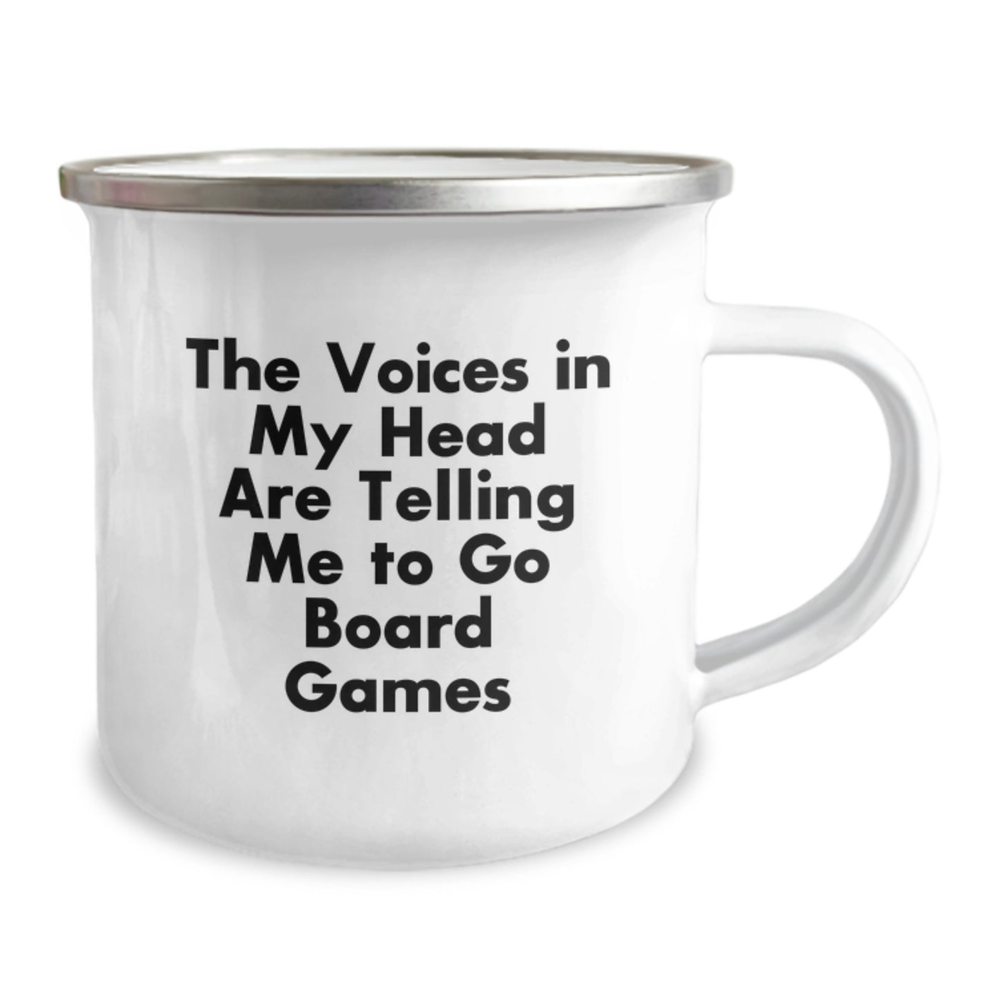 Funny Camping Mug Gifts for Board Games Enthusiasts, Birthday Unique Gifts from Friends, 'The Voices In My Head Are Telling Me To Go' Board Games Camping Mugs - Image 2
