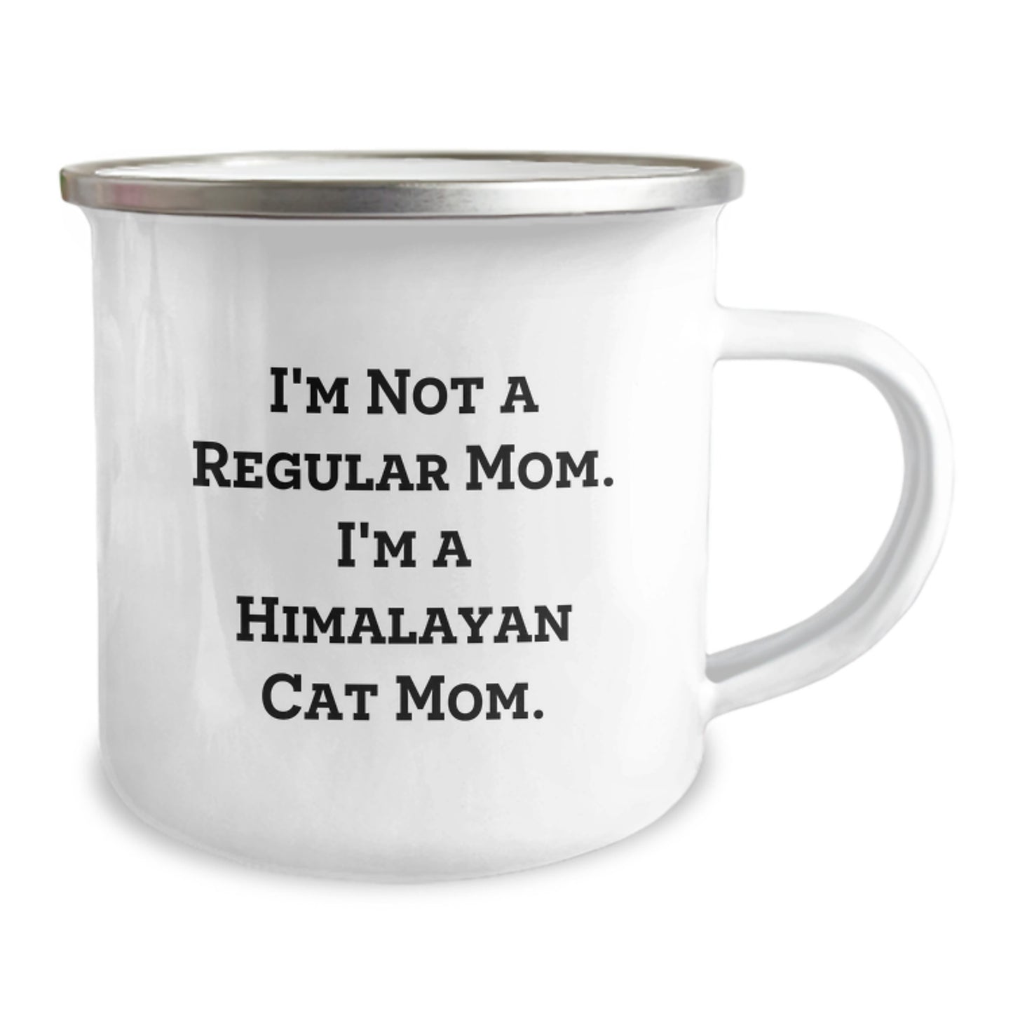 Himalayan Cat Mom Funny Gifts for Men, Women, Friends, Coworkers, and Family from Regular Moms, Unique Graduation Gift, Camping Mug, 12 oz, Stainless Steel with Enamel Finish - Image 2