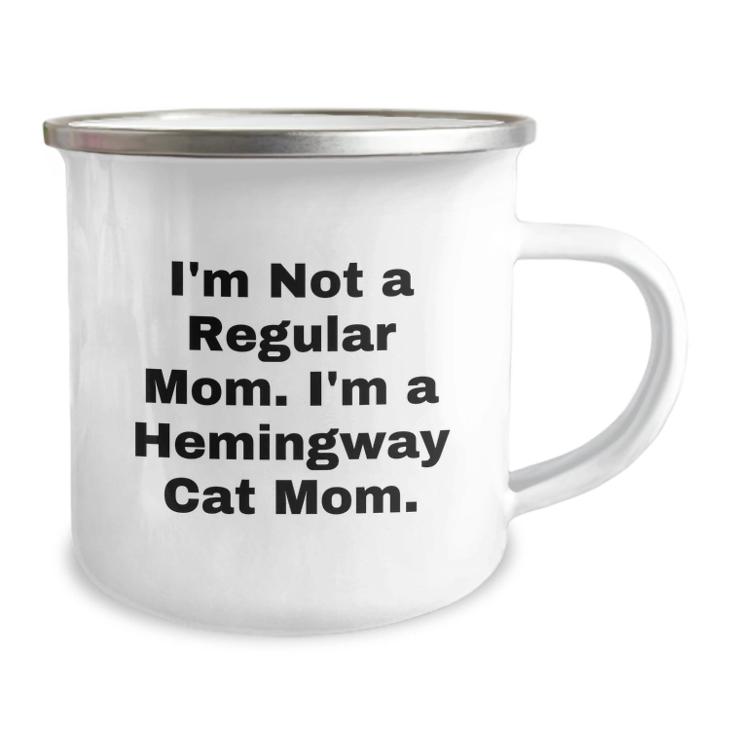 Funny Hemingway Cat Mom Gifts from Friends for Hemingway Cat Lovers, Camping Mug for Graduation Unique Gifts - Image 2