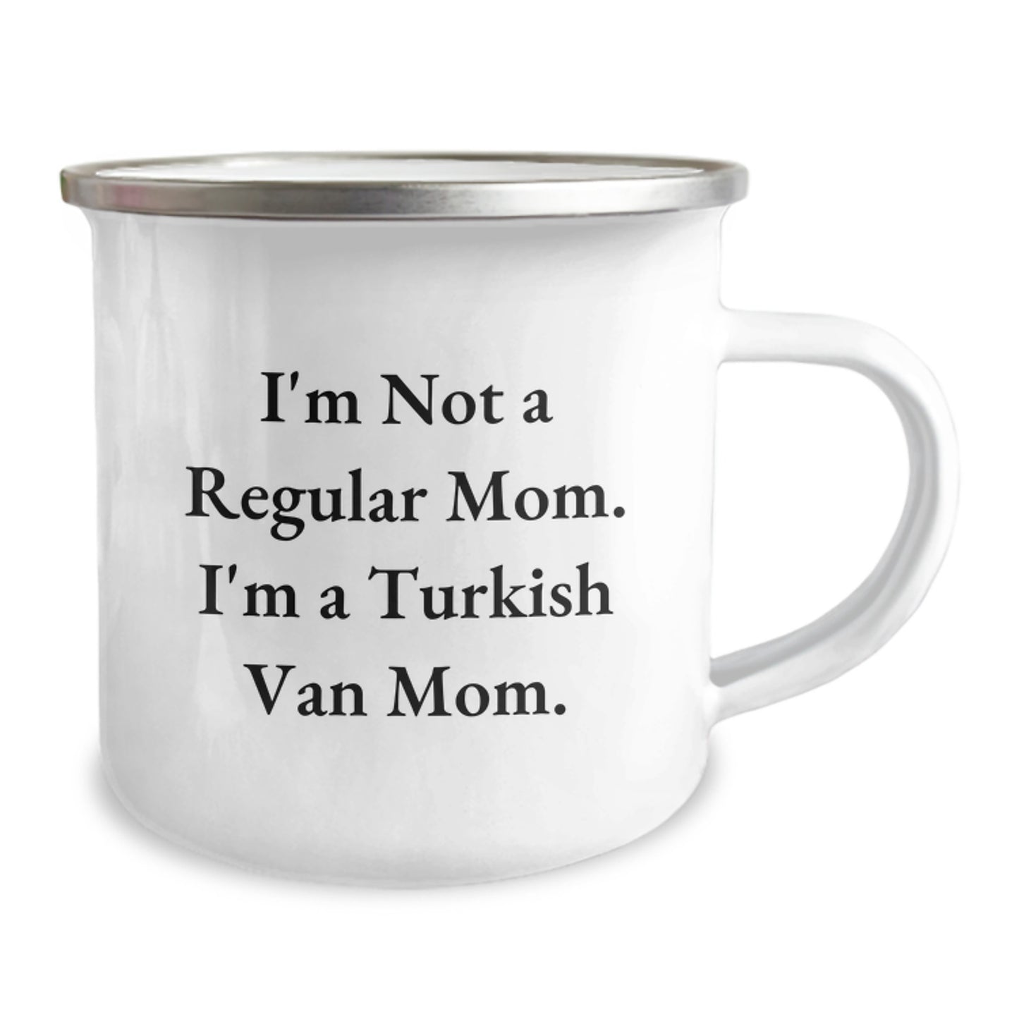 Turkish Van Cat Mom Camping Mug Gifts from Family Friends - 'I'm Not A Regular Mom. I'm A Turkish Van Mom.' Valentine's Unique - Image 2