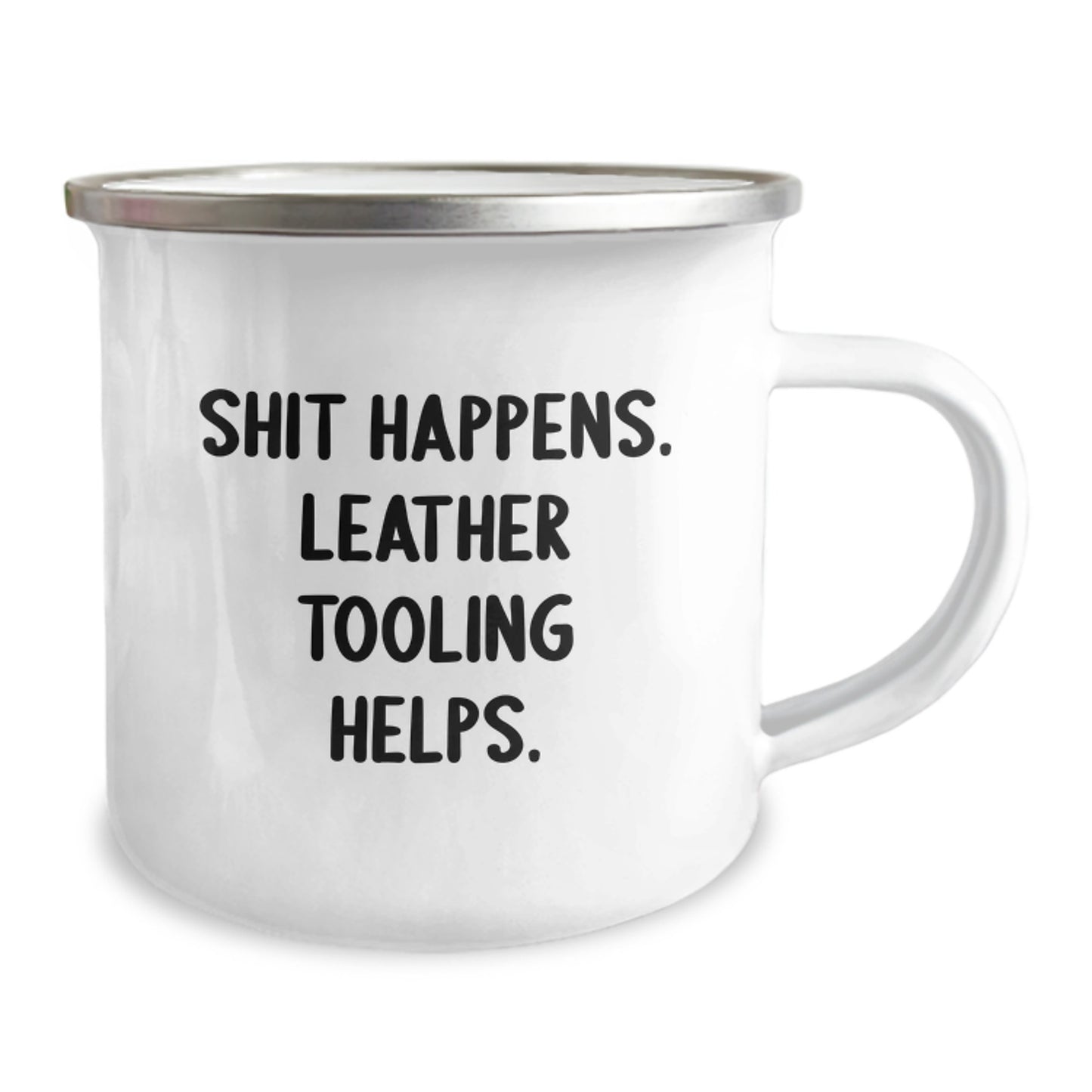 Leather Tooling Camping Mug Funny Gift for Men Friends Family from Leather Lovers - Image 2