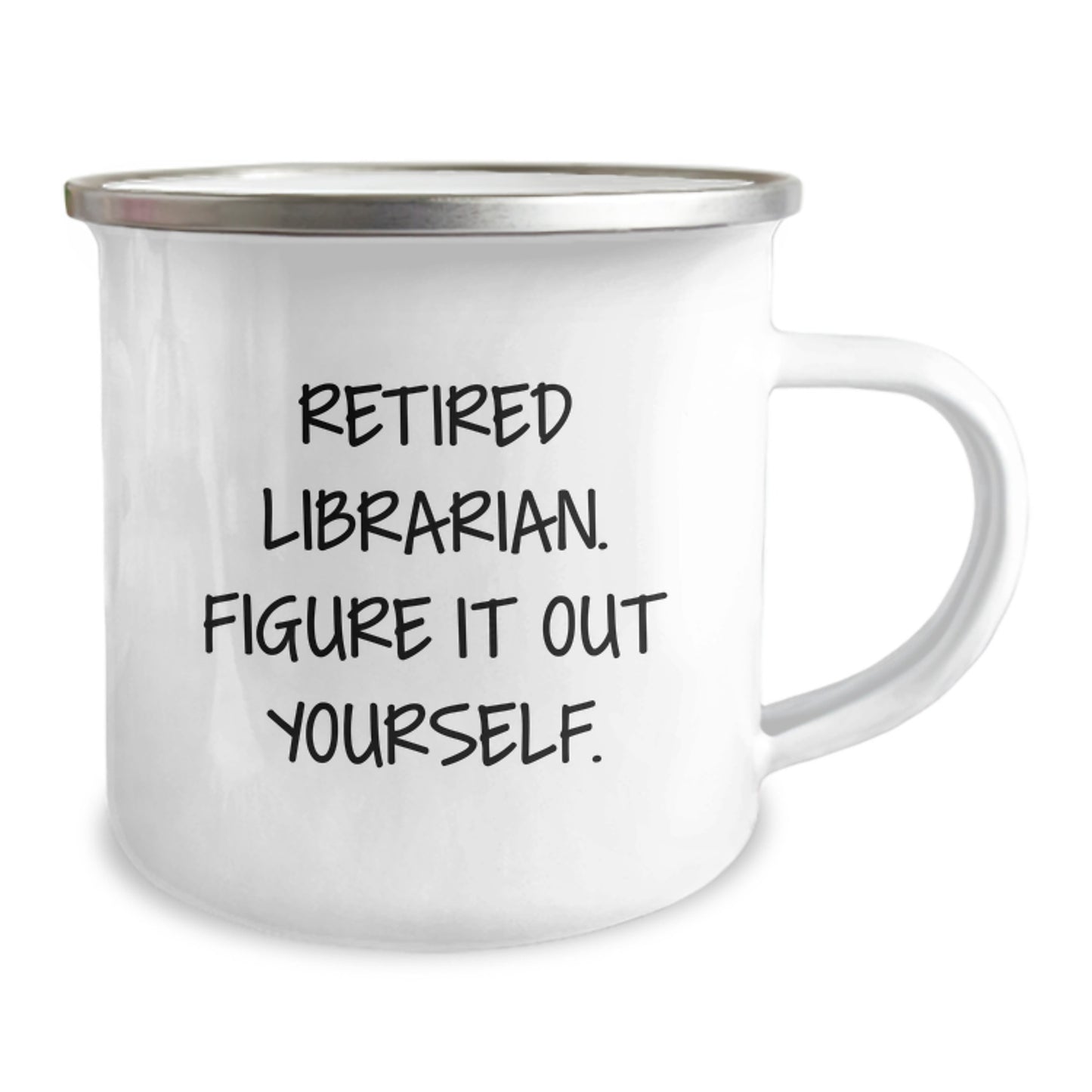 Funny Librarian Quotes Gifts from Friends for Librarian Graduation Unique Gifts - Camping Mug - Image 2