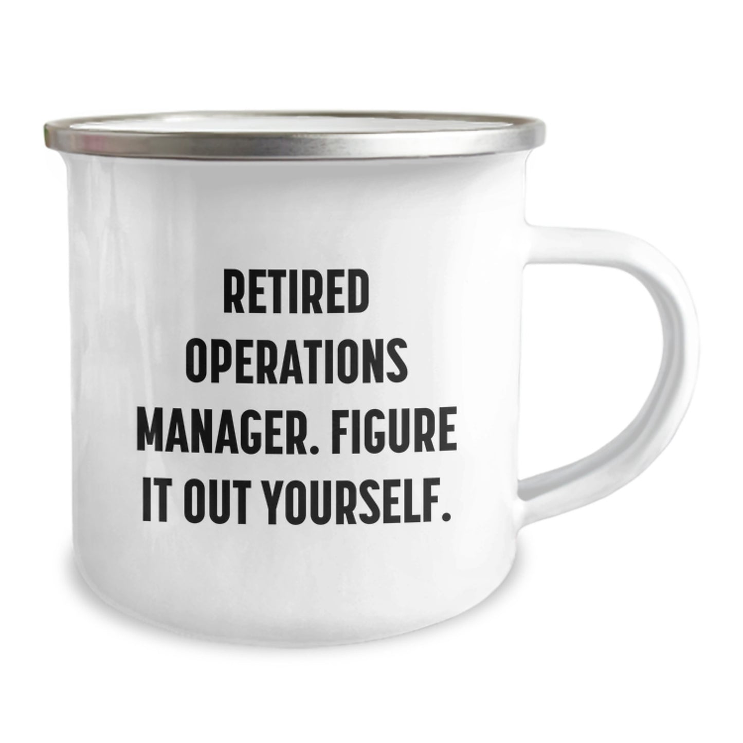 Gifts from Family, Funny Operations Manager Quote, Graduation Unique Gifts for Operations Manager with Camping Mug, 12 oz Stainless Steel with Enamel Finish - Image 2