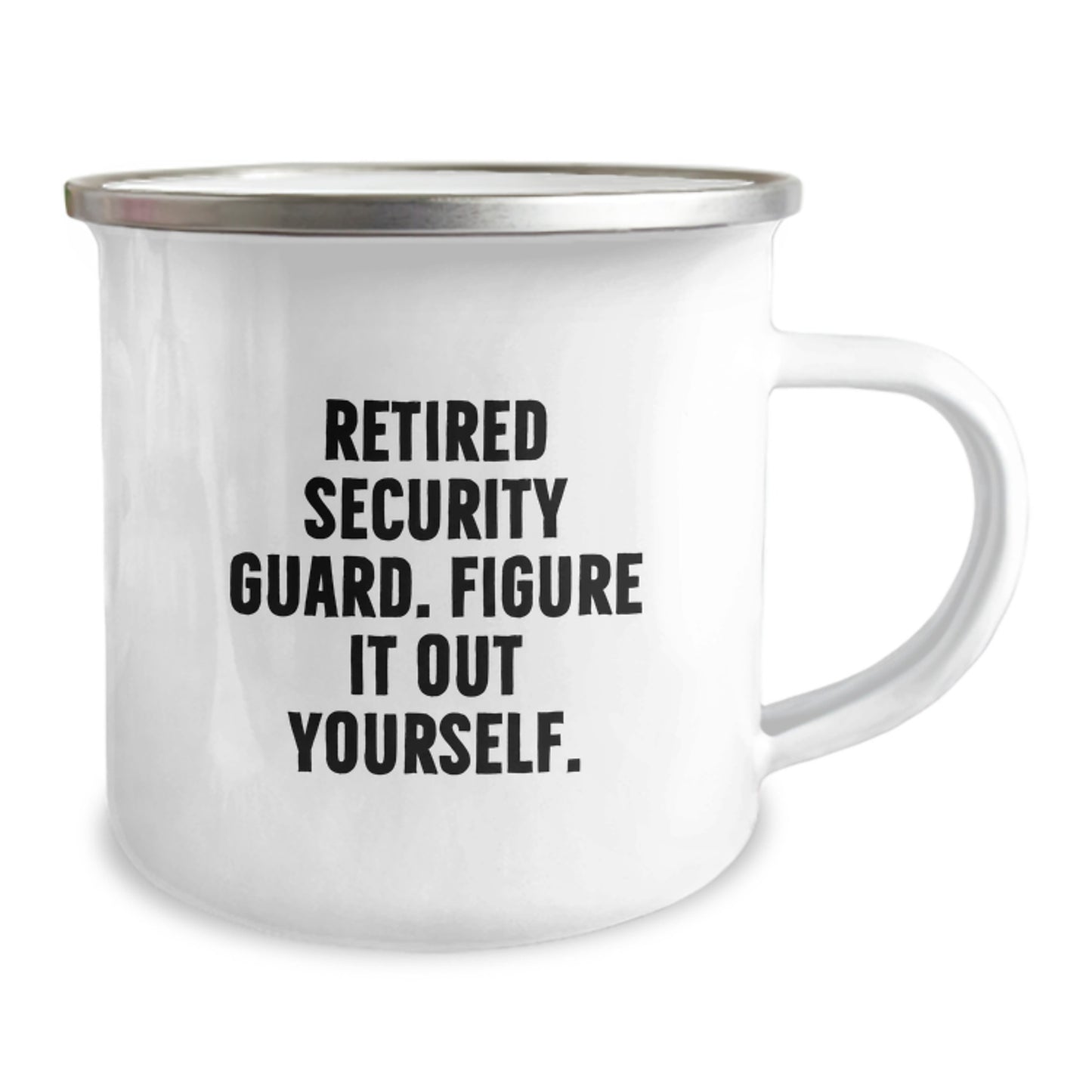 Funny Security Guard Gifts from Family - Camping Mug for Men - Retired Security Guard Figure It Out Yourself - Image 2