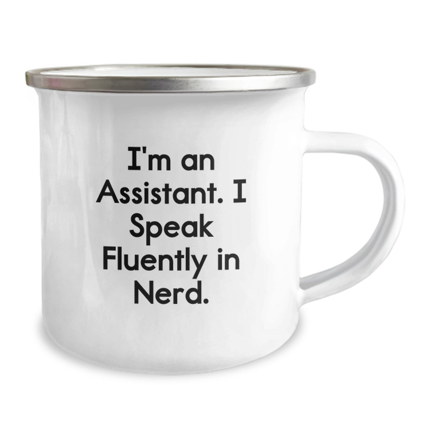 Funny Assistant Gifts, Christmas Unique Gifts for Assistant from Friends, Funny Camping Mug with 'I'm An Assistant. I Speak Fluently In genius.' Quote - Image 2