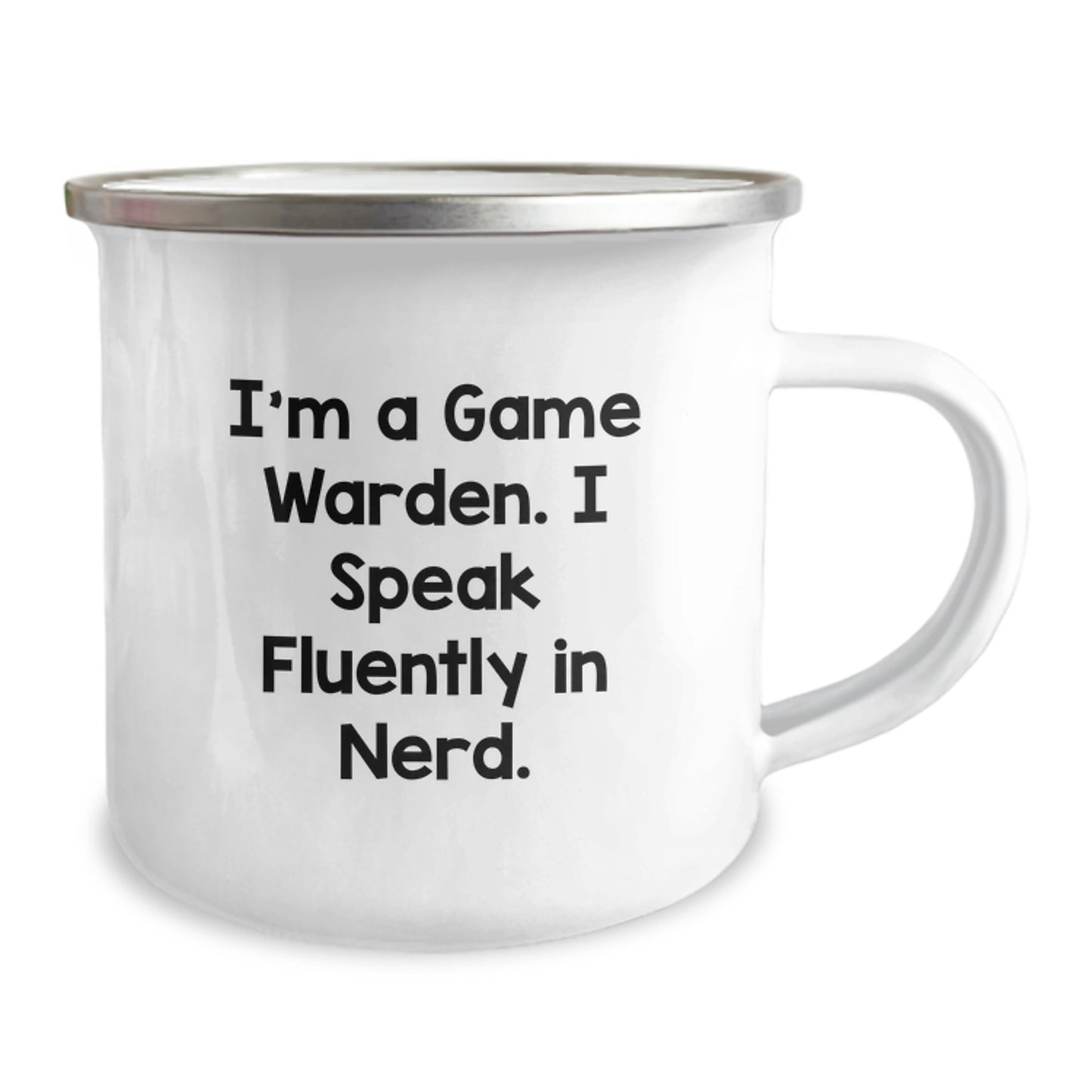 Funny Game Warden Gifts from Friends - Game Warden Graduation Unique Gifts, Camping Mug for Game Warden, I'm A Game Warden. I Speak Fluently In genius. Quote - Image 2
