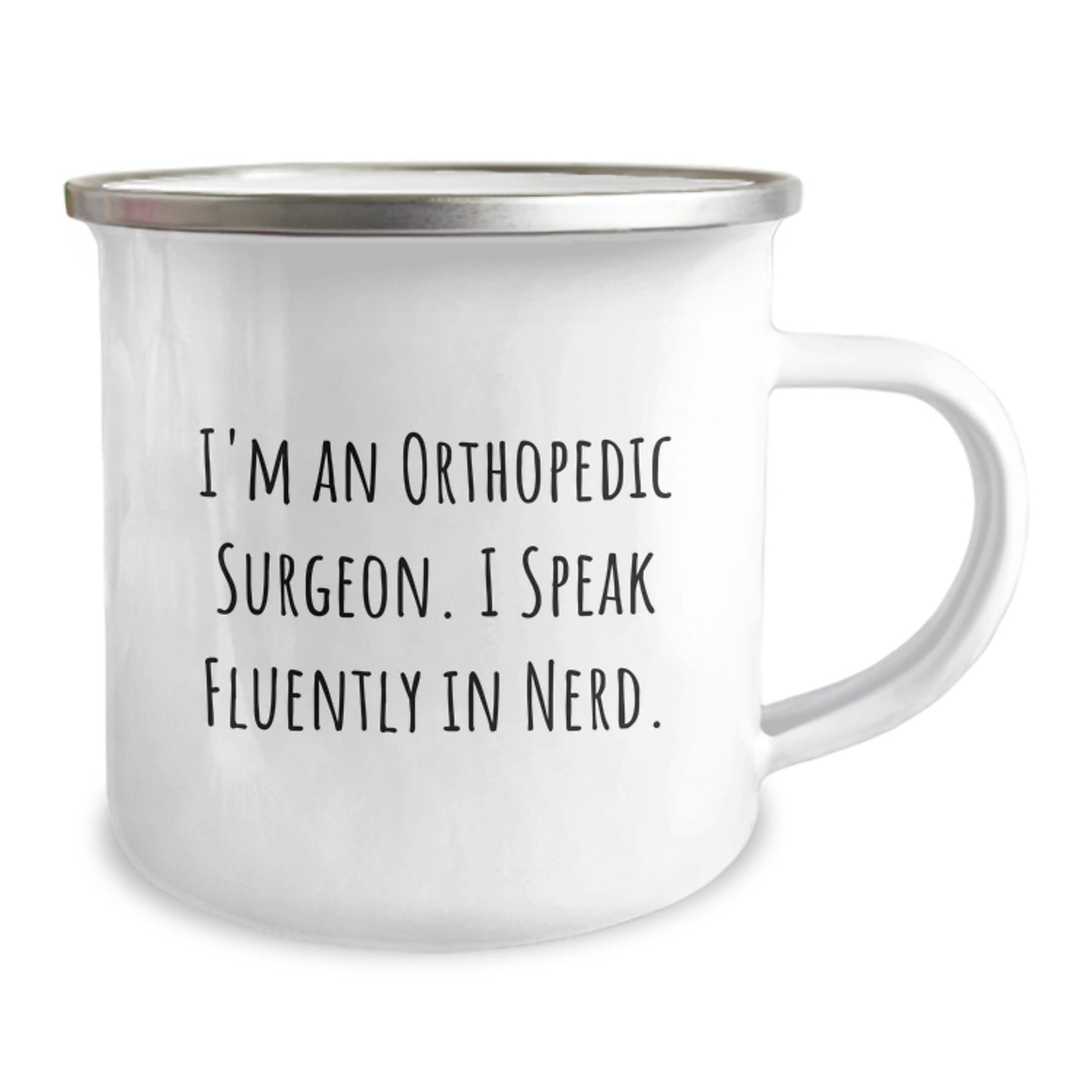 Funny Orthopedic Surgeon Gifts for Men - I Speak Fluently In genius Graduation Unique Gifts from Friends - Orthopedic Surgeon Camping Mug - Image 2