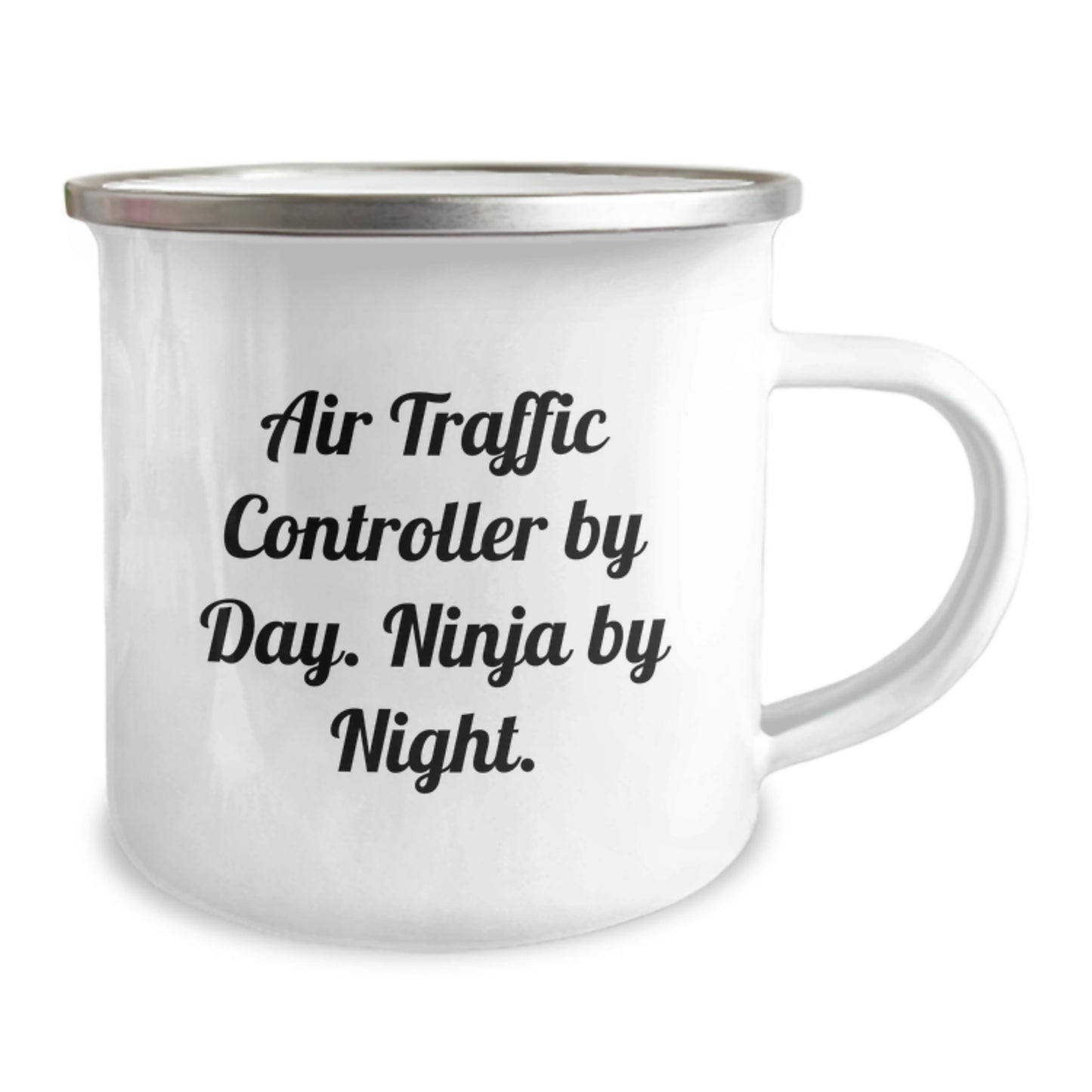Air Traffic Controller Gifts from Friends - Funny Birthday Unique Gifts for Men Air Traffic Controller Camping Mug - 'Air Traffic Controller By Day. Ninja By Night.' - Image 2