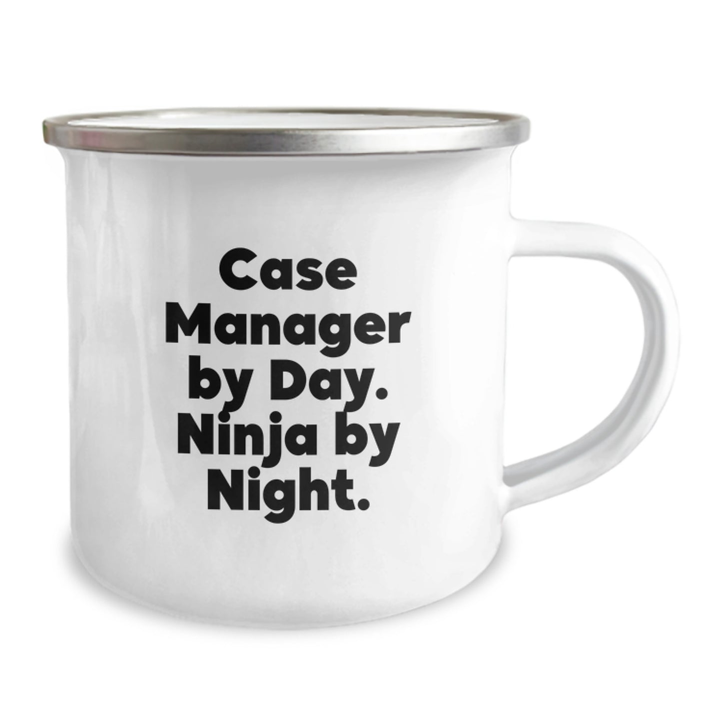 Funny Case Manager Gifts for Men from Friends with 'Case Manager By Day. Ninja By Night.' Motivational Camping Mug for Graduation Unique Gifts - Image 2