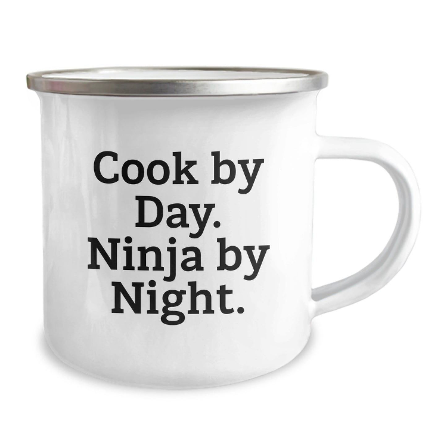 Fun Cook Camping Mug Gifts for Men, Unique Valentine's Unique Gifts from Friends, Inspirational Quote - 'Cook By Day, Ninja By Night' - Image 2