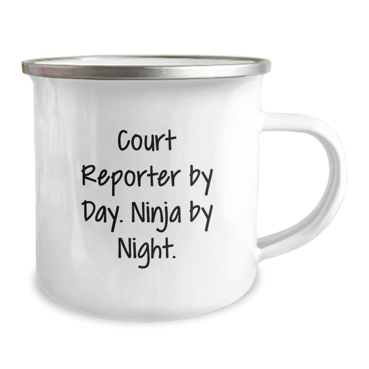 Funny Court Reporter Gifts, Court Reporter By Day. Ninja By Night. Camping Mug for Graduation, Court Reporter Lover, Men, Women, Friends, Coworkers, Family - Image 2