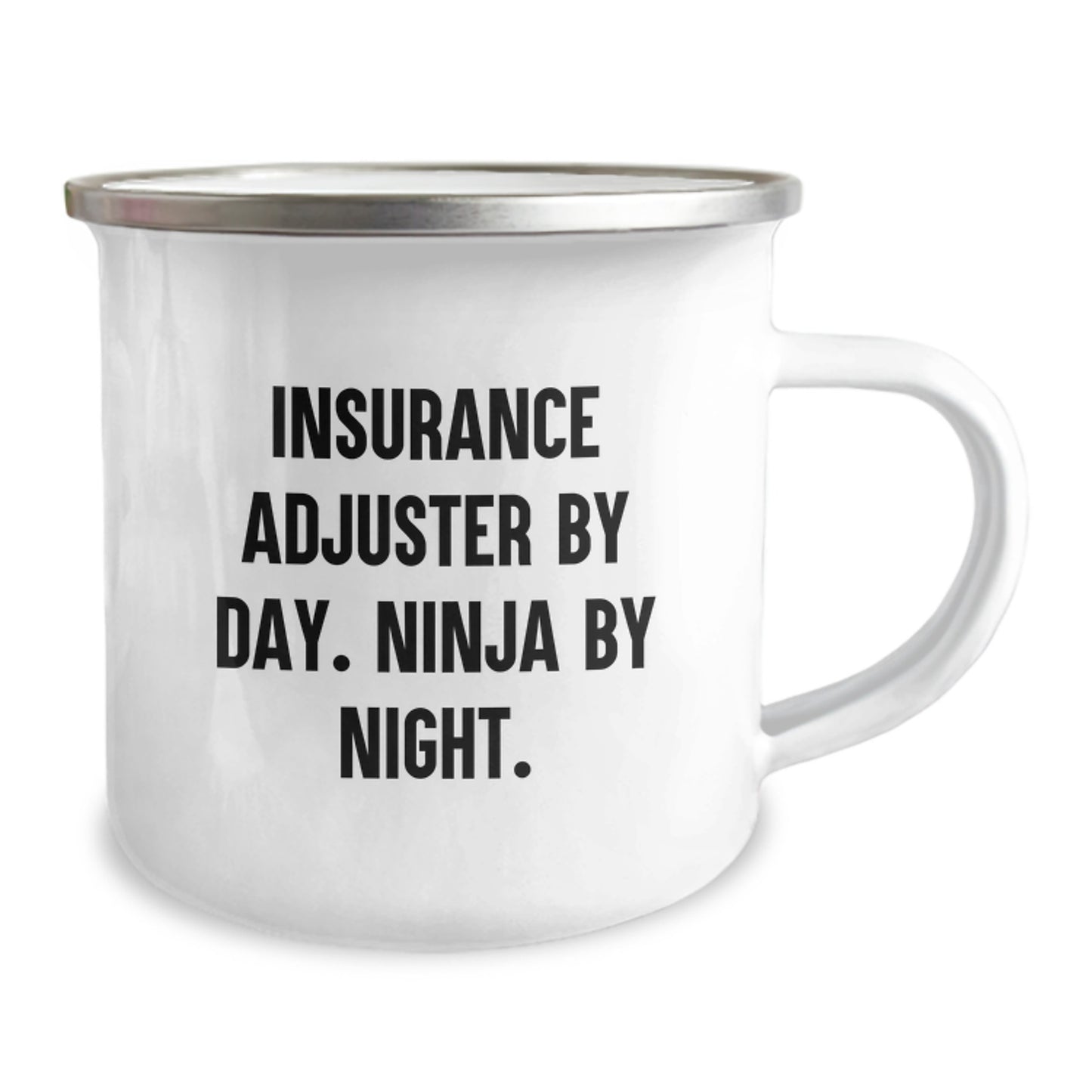 Funny Insurance Adjuster Gifts for Men from Friends, Unique Graduation Gifts for Insurance Adjuster, Camping Mug with Insurance Adjuster By Day. Ninja By Night. Quote - Image 2
