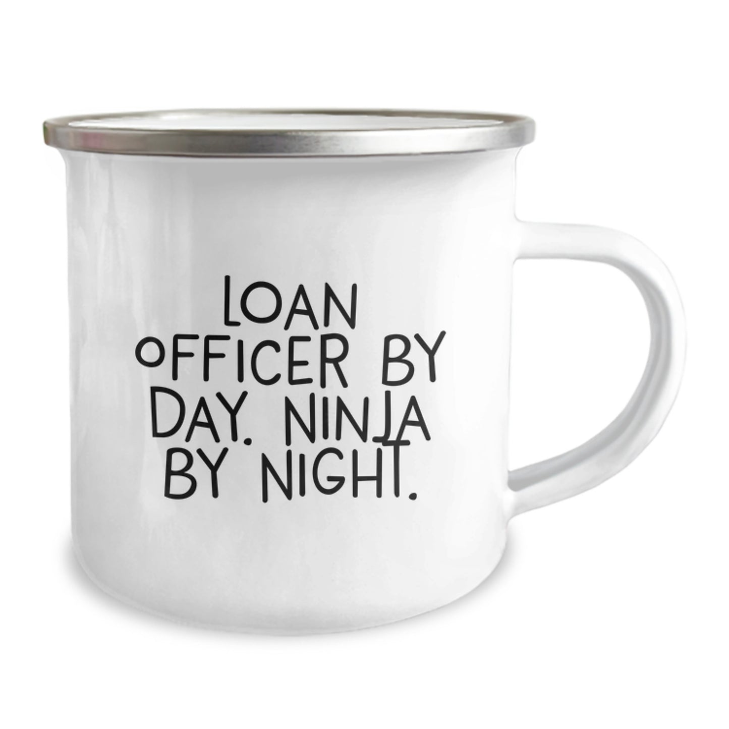 Funny Loan Officer Gifts from Friends for Men Graduation Unique Mugs, Loan Officer By Day, Ninja By Night, Funny Camping Mugs - Image 2