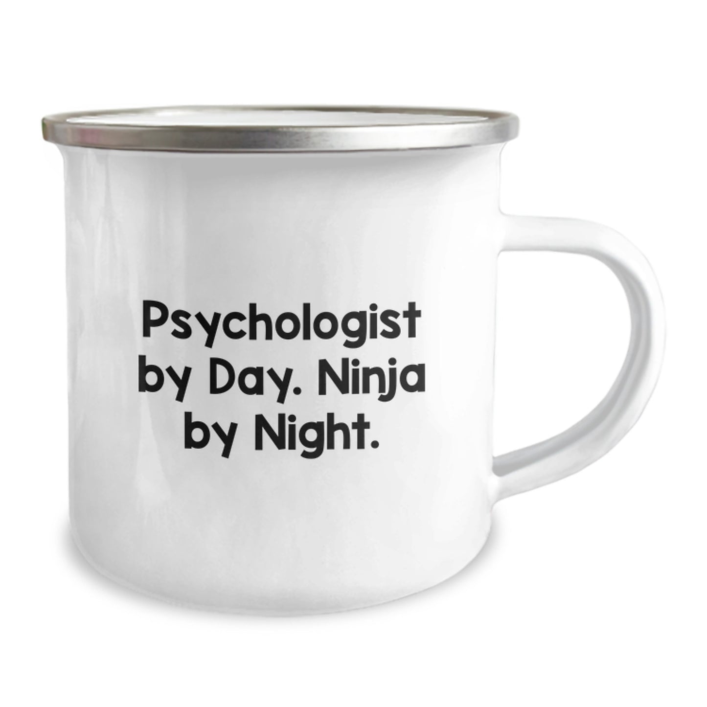 Psychologist Gifts for Men - Funny Camping Mug, Psychologist By Day. Ninja By Night., Unique Graduation Unique Gifts from Family - Image 2