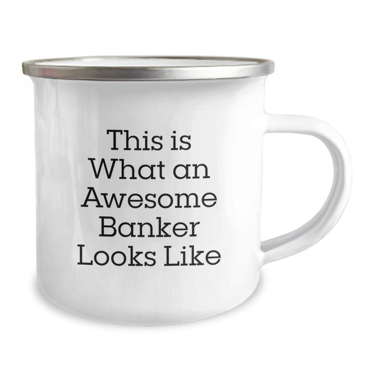 Funny Banker Gifts for Men from Friends - Camping Mug for Graduation Unique Gifts, This Is What An Awesome Banker Looks Like - Image 2