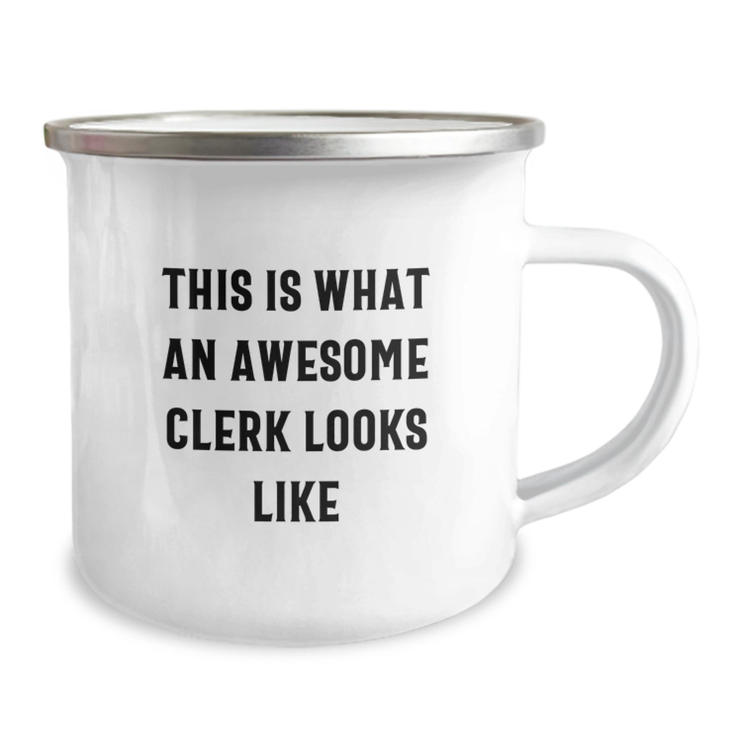 Funny Clerk Quote Camping Mug, Ideal Gifts for Clerk Graduation, Funny Office Gifts from Friends - Image 2