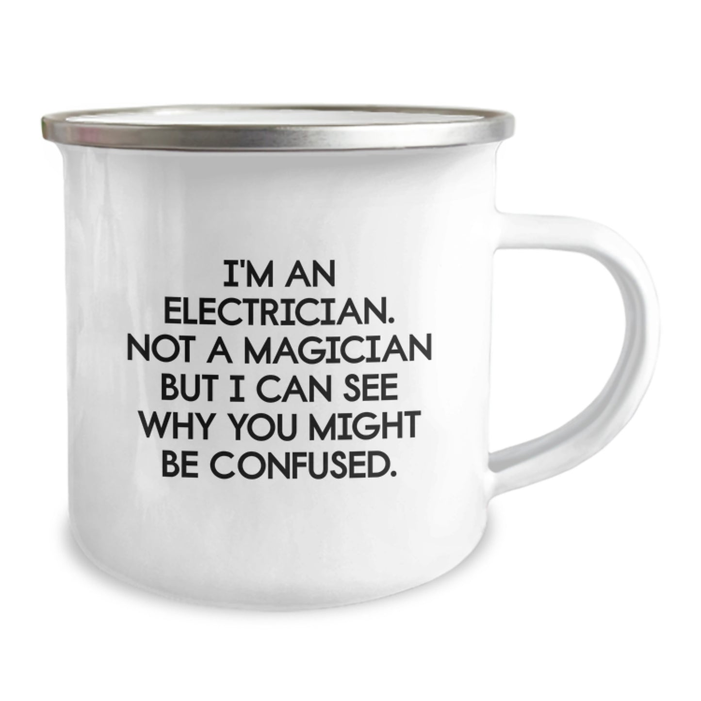 Funny Electrician Gifts for Men, Unique Camping Mug for Electrician Graduation, Gifts from Friends for Electrician, Not a Magician but a Handy Electrician - Image 2