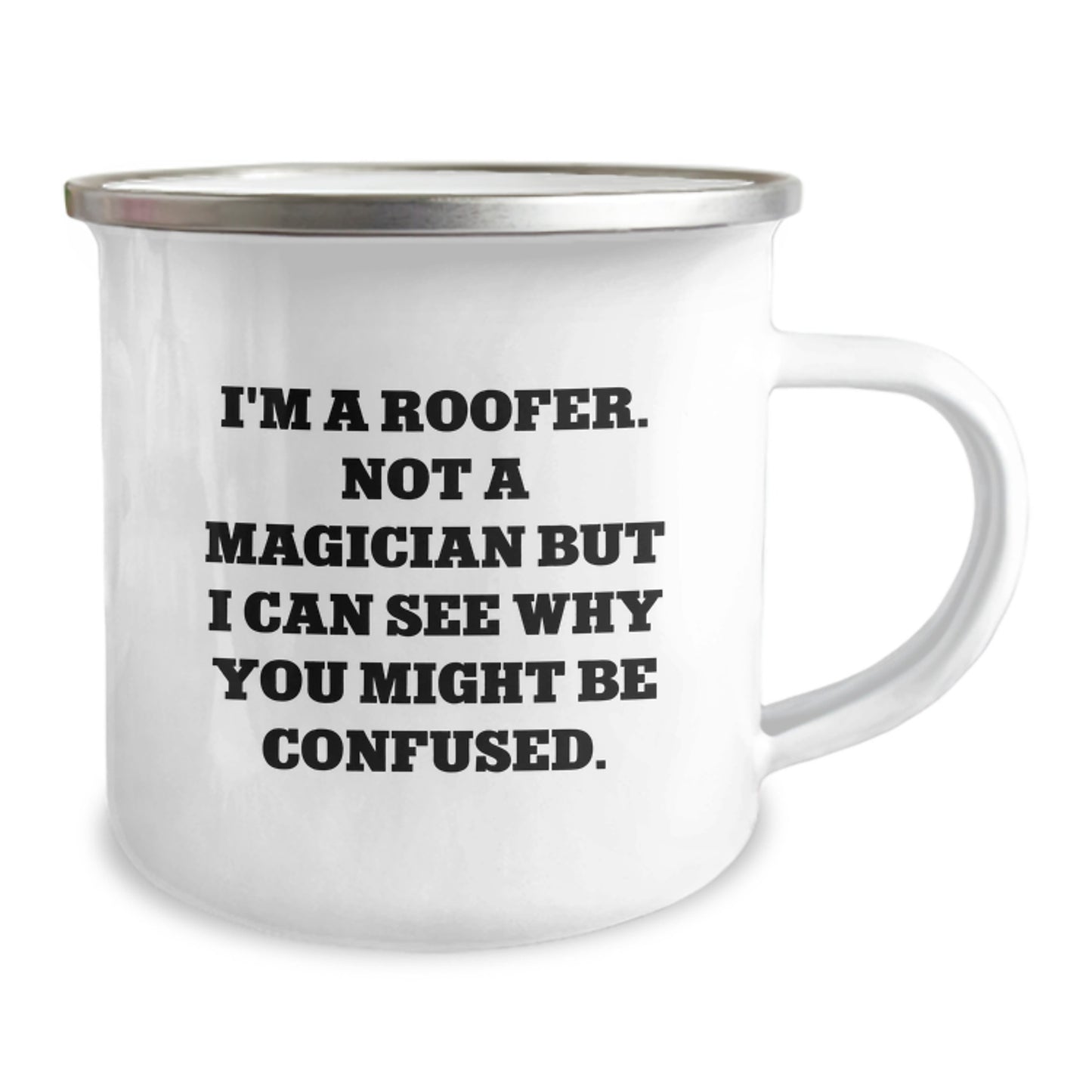 Roofer Keepsake Camping Mug for Him Birthday Gift Stainless Steel 12oz - Image 2