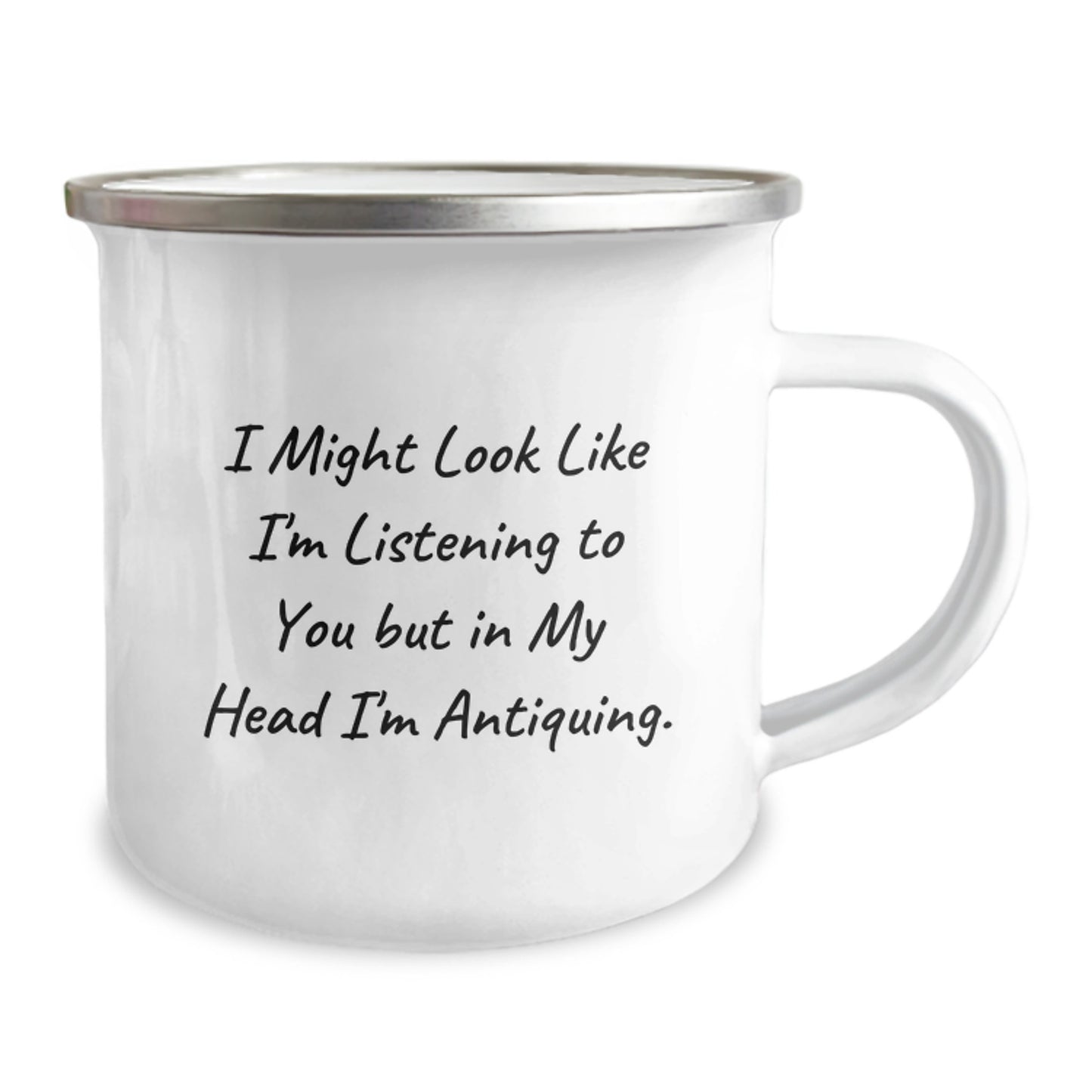 Antiquing Keepsake Camping Mug for Him Birthday Gift with Enamel Finish - Image 2