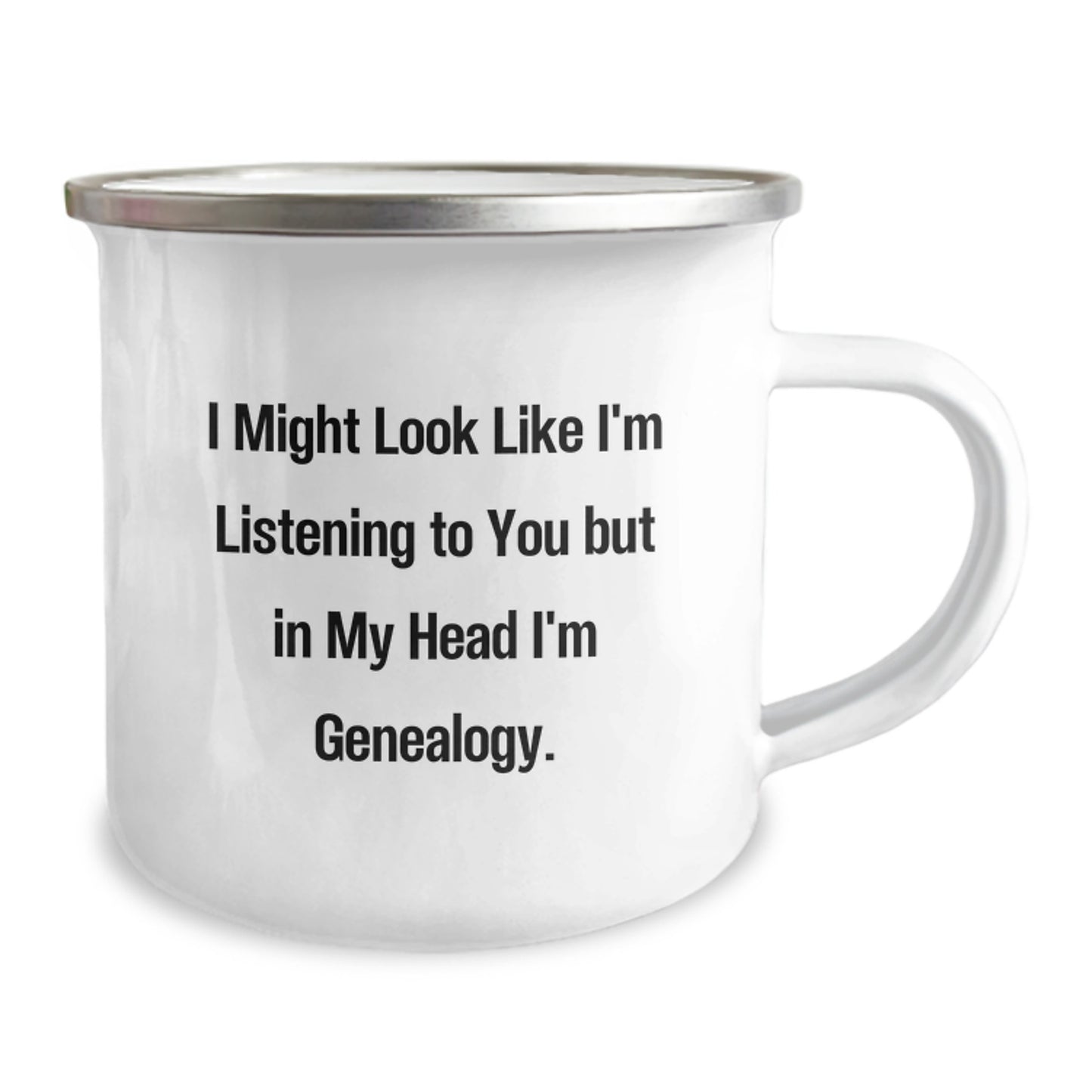 For Him Keepsake Birthday Gift Camping Mug Genealogy with Enamel Finish - Image 2