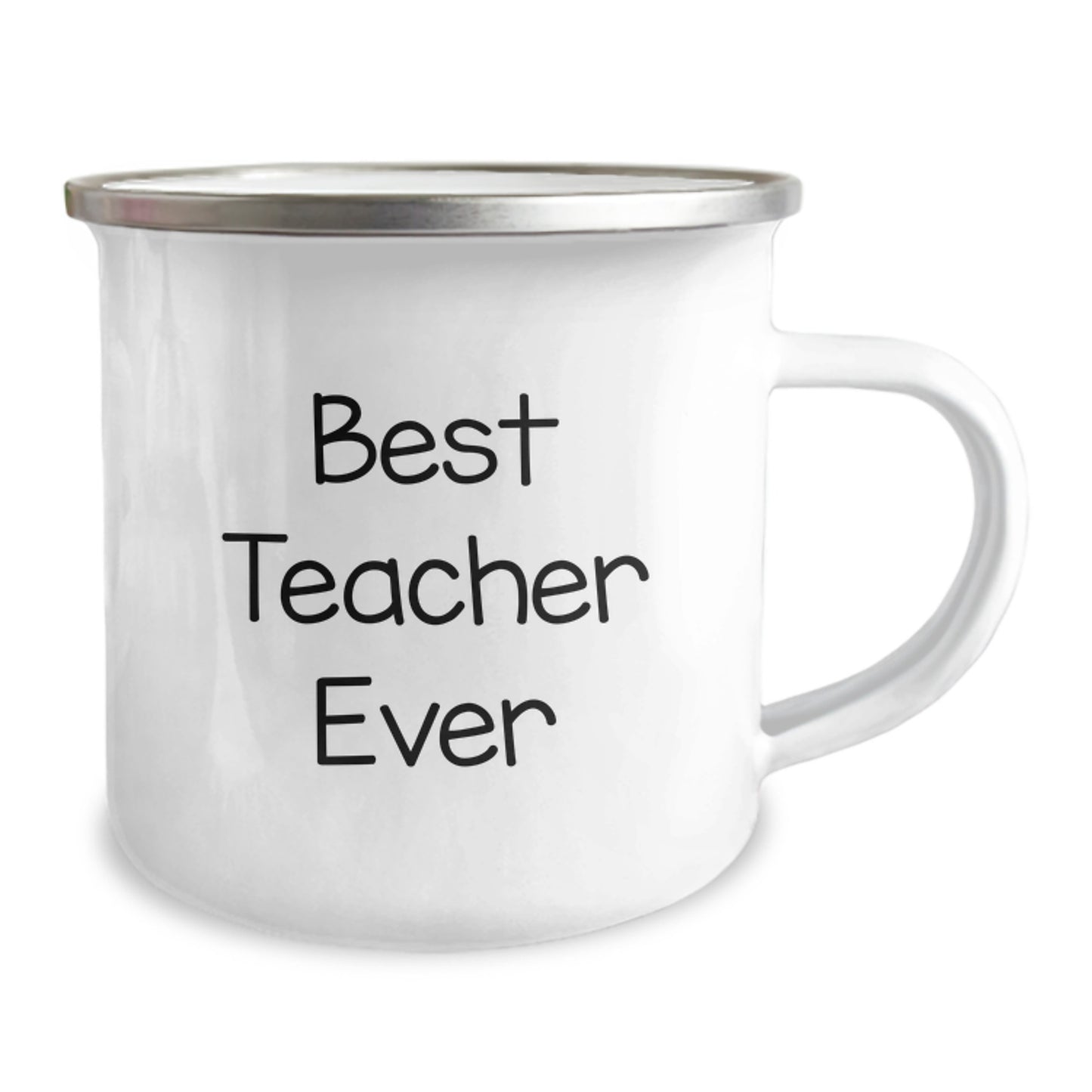 Funny Teacher Gifts from Friends - Best Teacher Ever Stainless Steel Camping Mug, Birthday Unique Gifts for Teachers, 12 oz Capacity, Funny Quote - Image 2