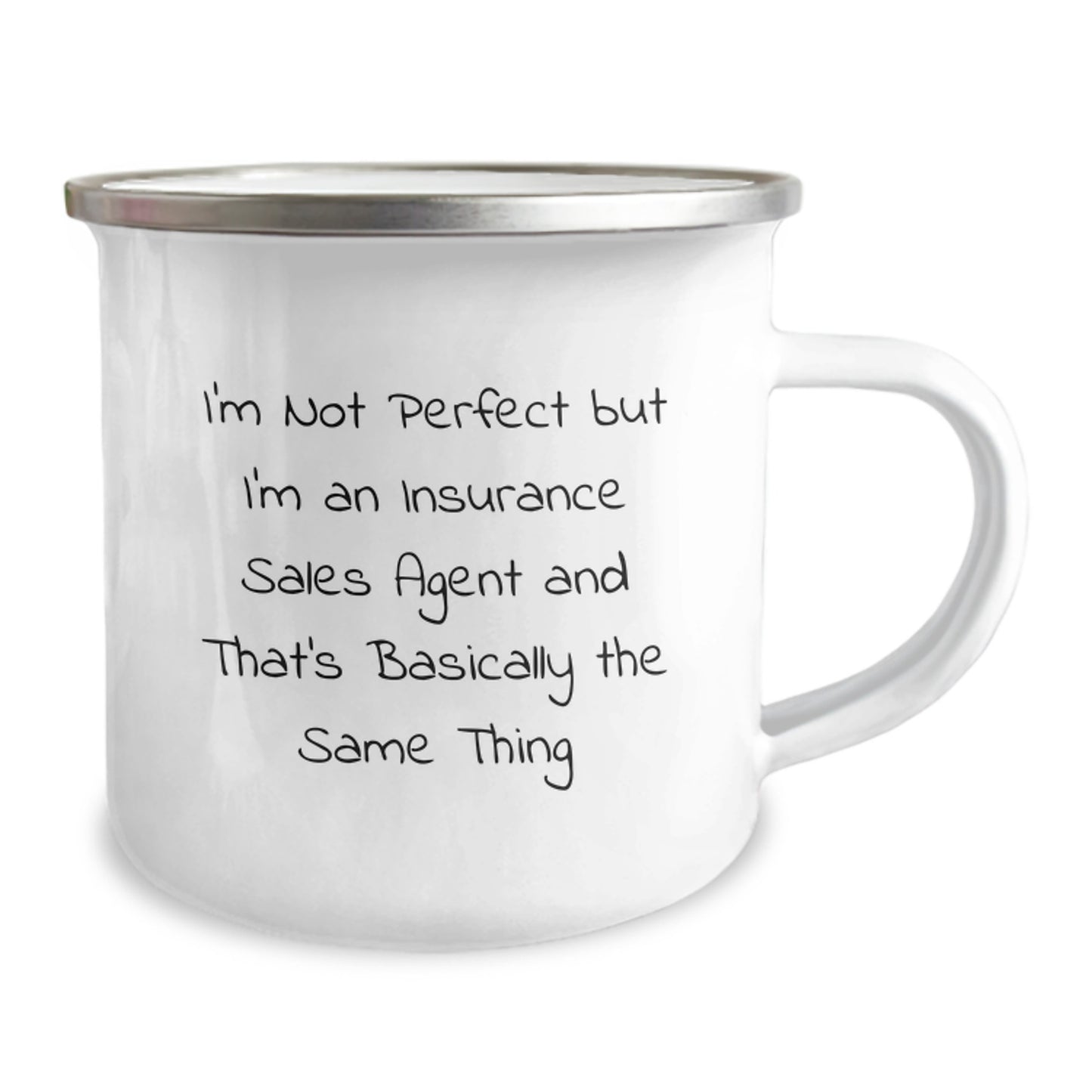 Camping Mug Idea for Coworkers – Birthday Gift with Insurance Quote - Image 2