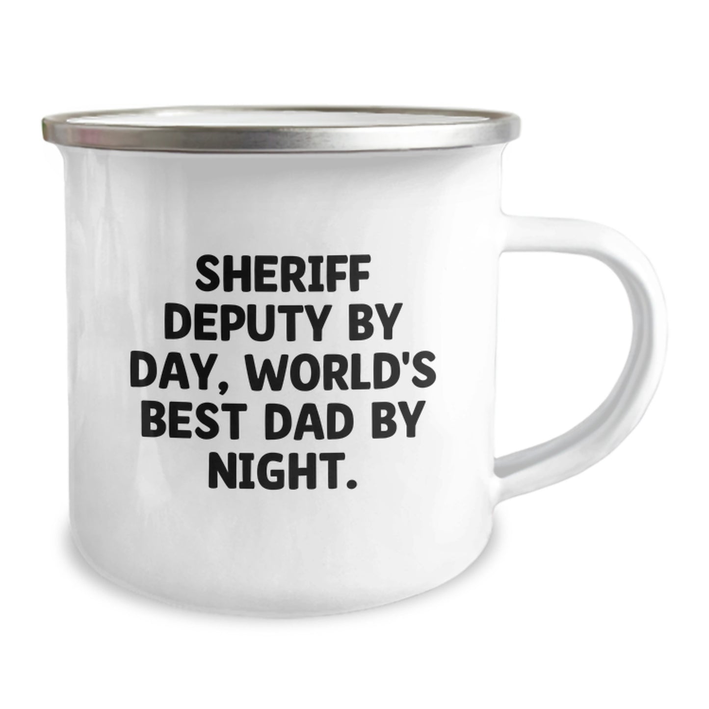 Dad Sheriff Keepsake 12oz Stainless Steel Mug for Him Birthday Gift - Image 2