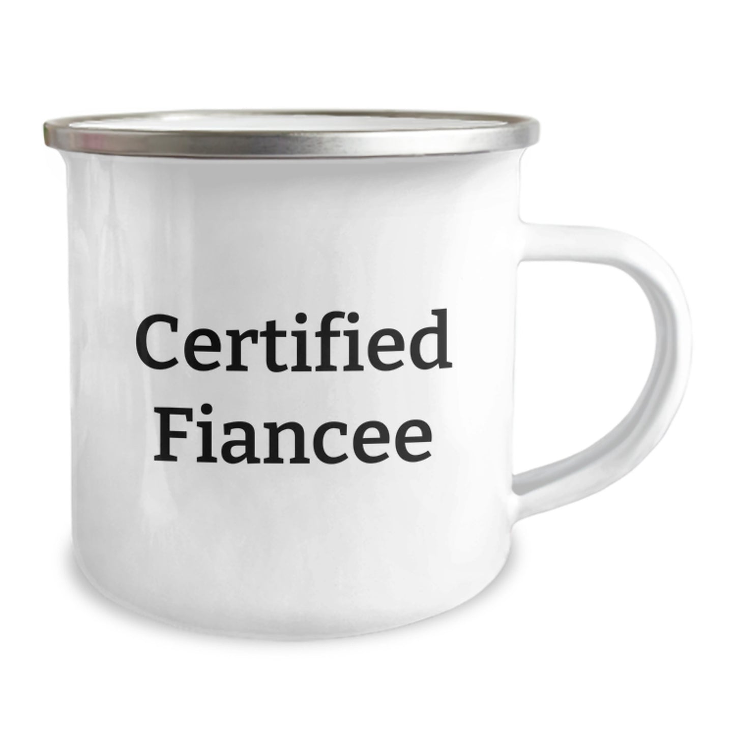 Funny Fiancee Quotes Gifts from Men to Fiancee, Unique Birthday Unique Gifts for Fiancee, Camping Mug, Certified Fiancee Lover - Image 2